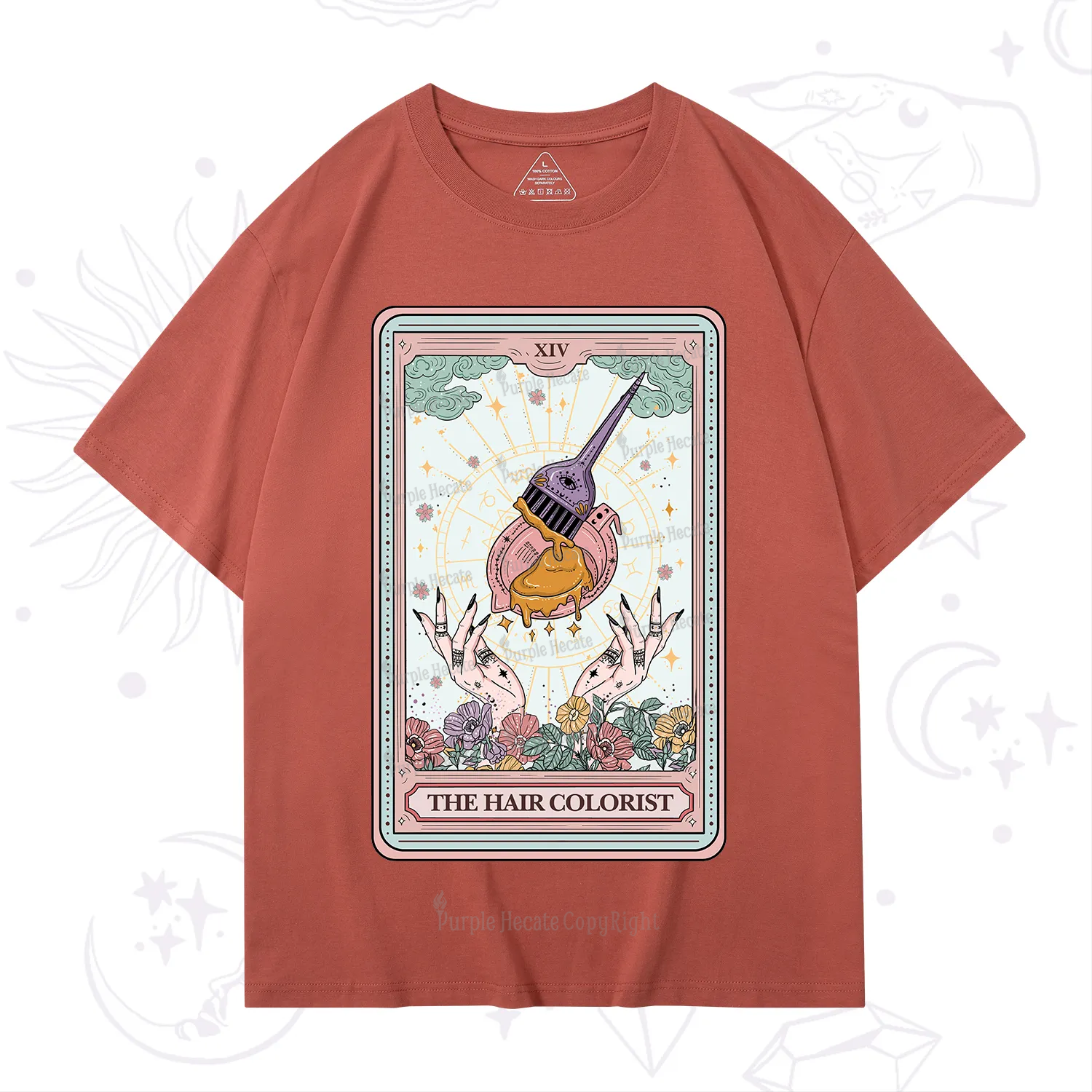 Purplehecate The Hail Colorist Tarot Card T-Shirt