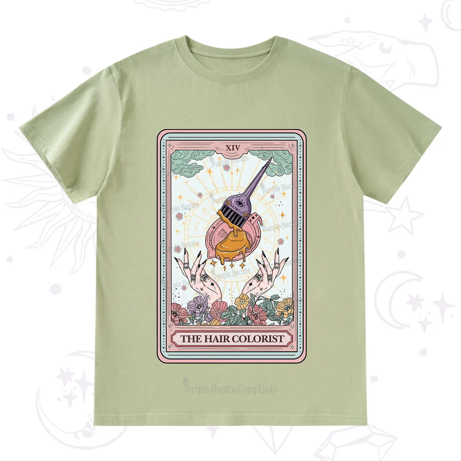 Purplehecate The Hail Colorist Tarot Card T-Shirt