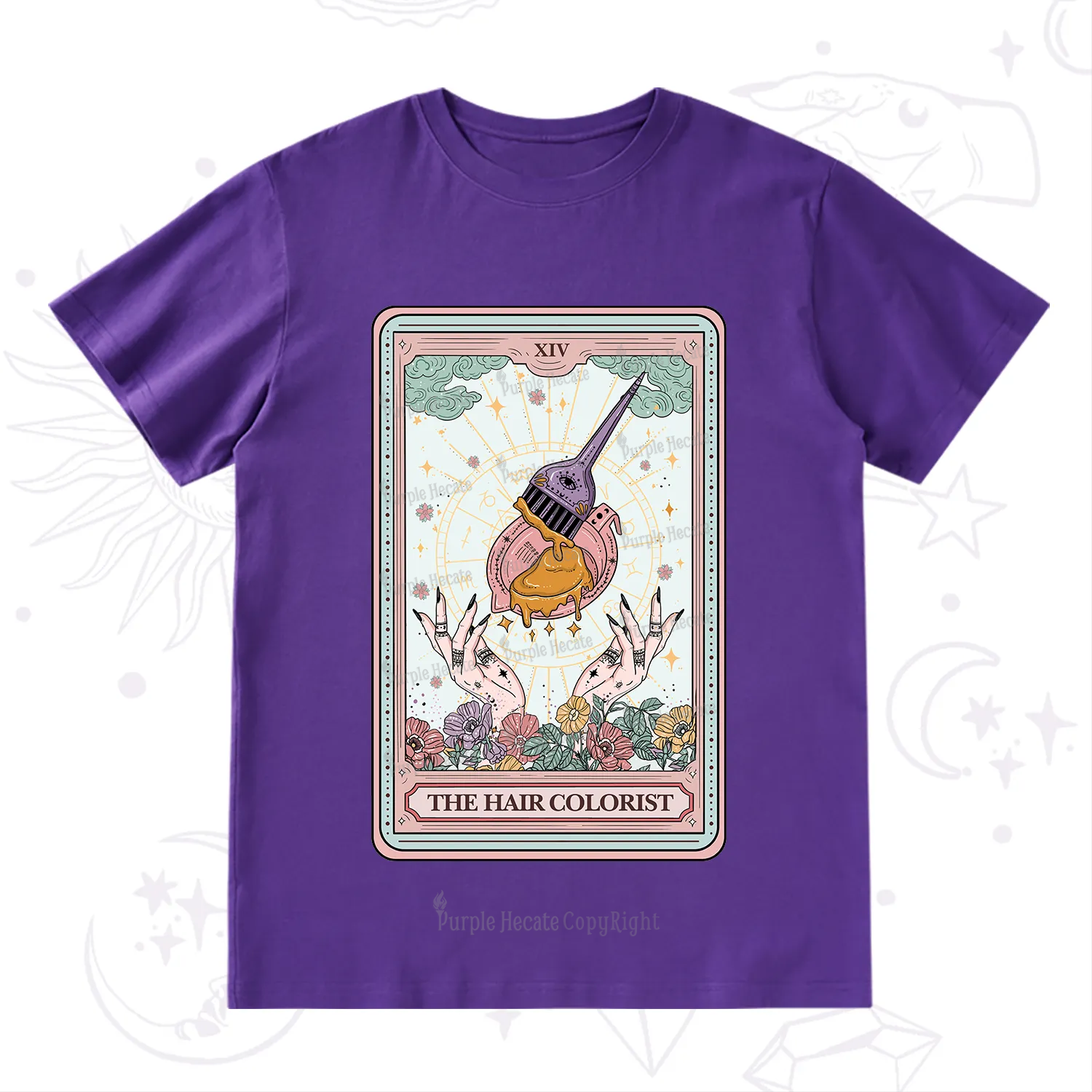 Purplehecate The Hail Colorist Tarot Card T-Shirt