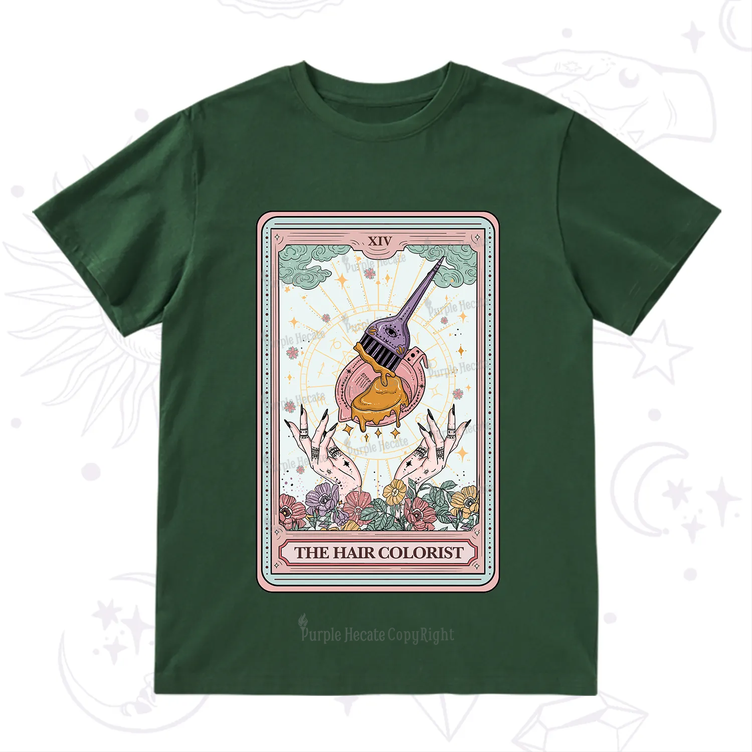 Purplehecate The Hail Colorist Tarot Card T-Shirt