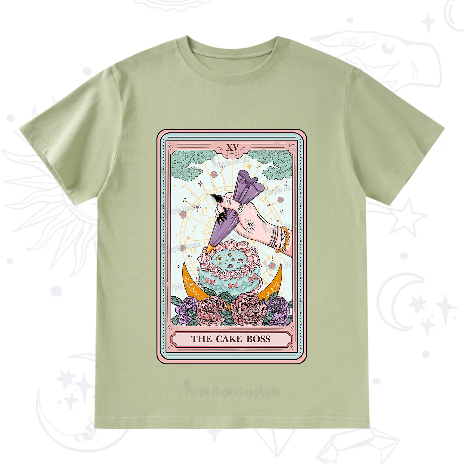 Purplehecate The Cake Boss Tarot Card T-Shirt