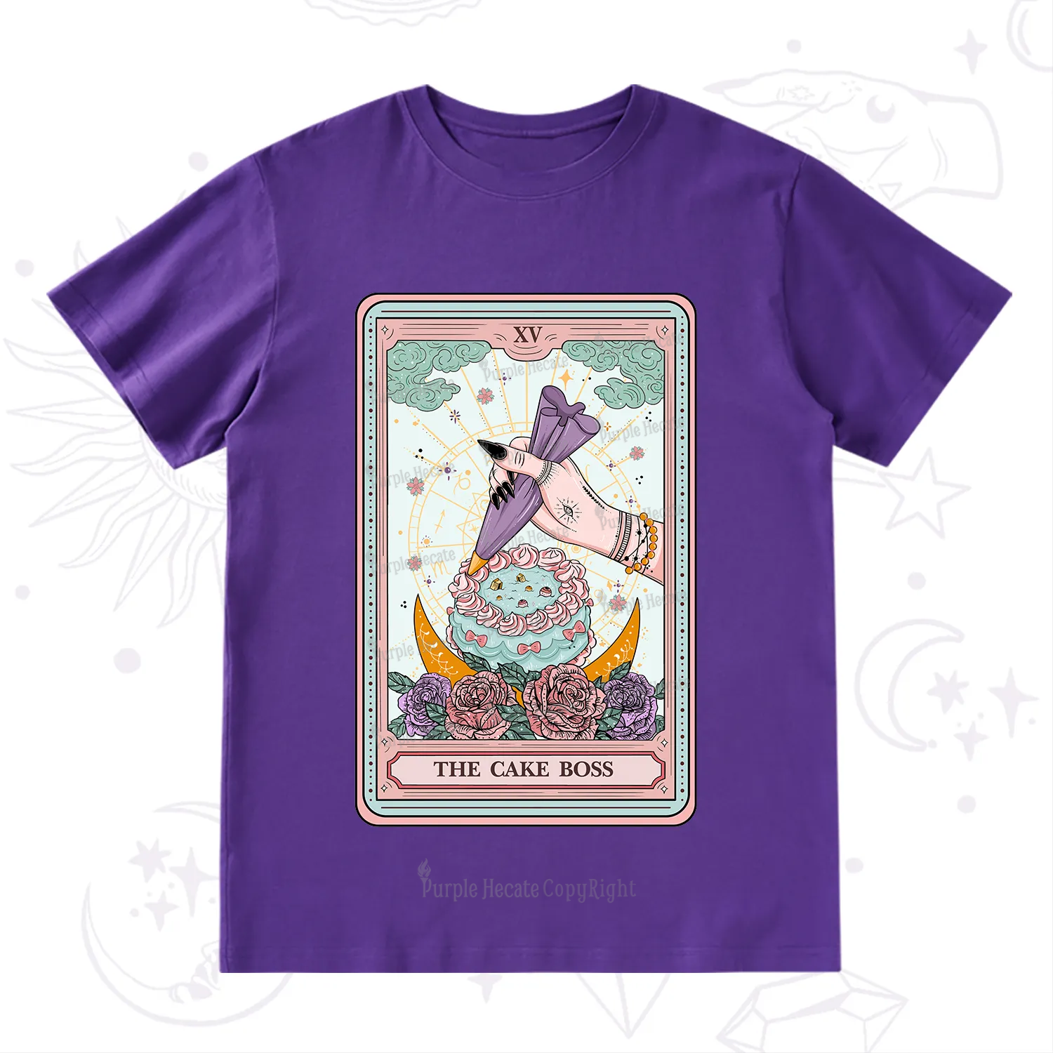 Purplehecate The Cake Boss Tarot Card T-Shirt