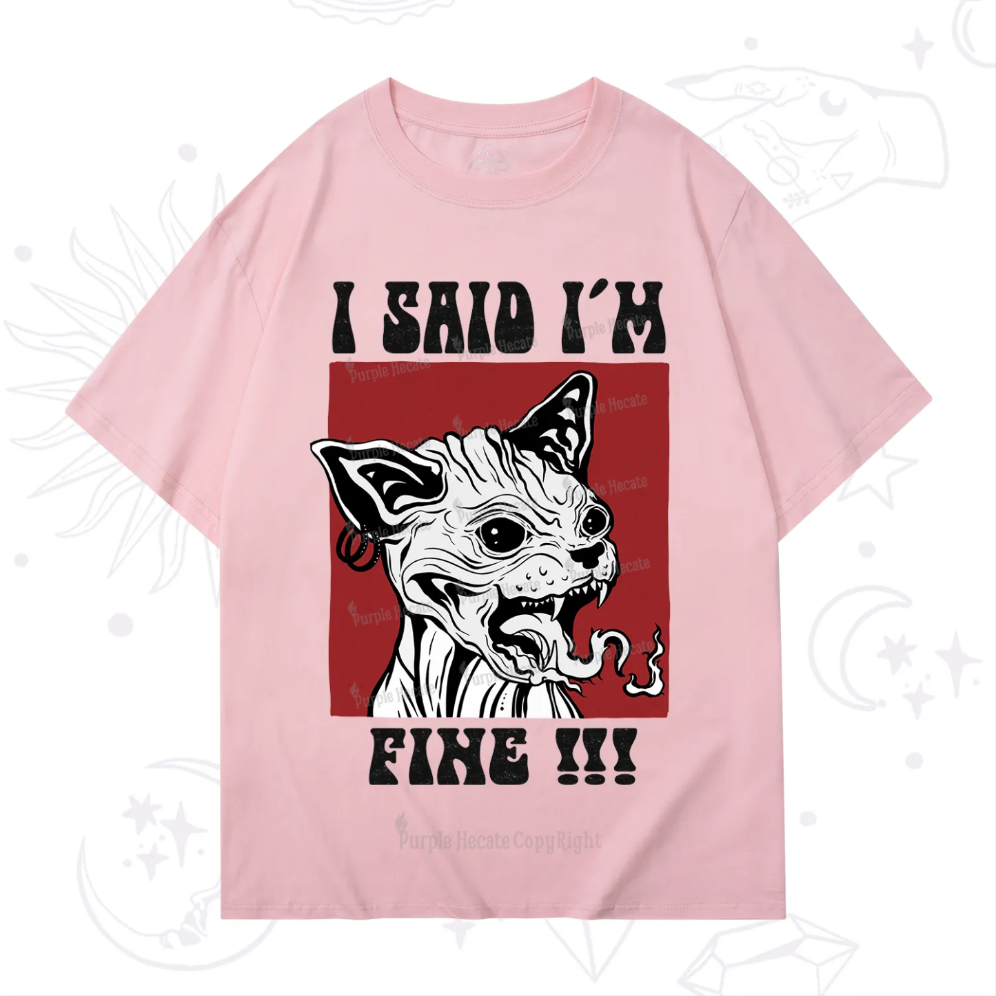 Purplehecate Angry Cat T-Shirt