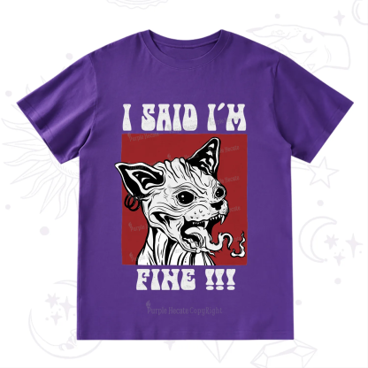 Purplehecate Angry Cat T-Shirt
