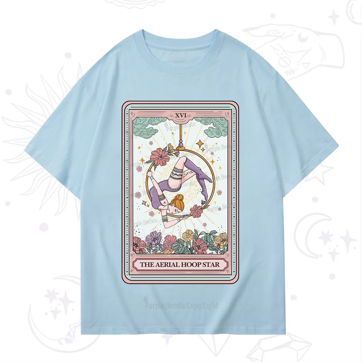 Purplehecate The Aerial Hoop Star Tarot Card T-Shirt