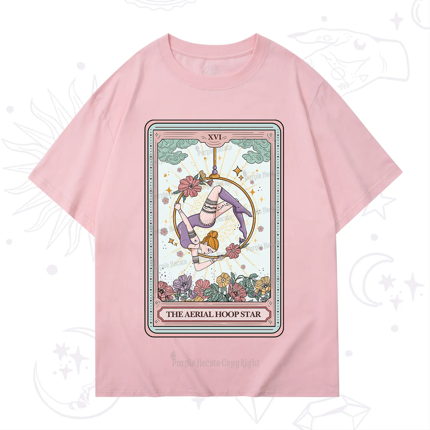 Purplehecate The Aerial Hoop Star Tarot Card T-Shirt
