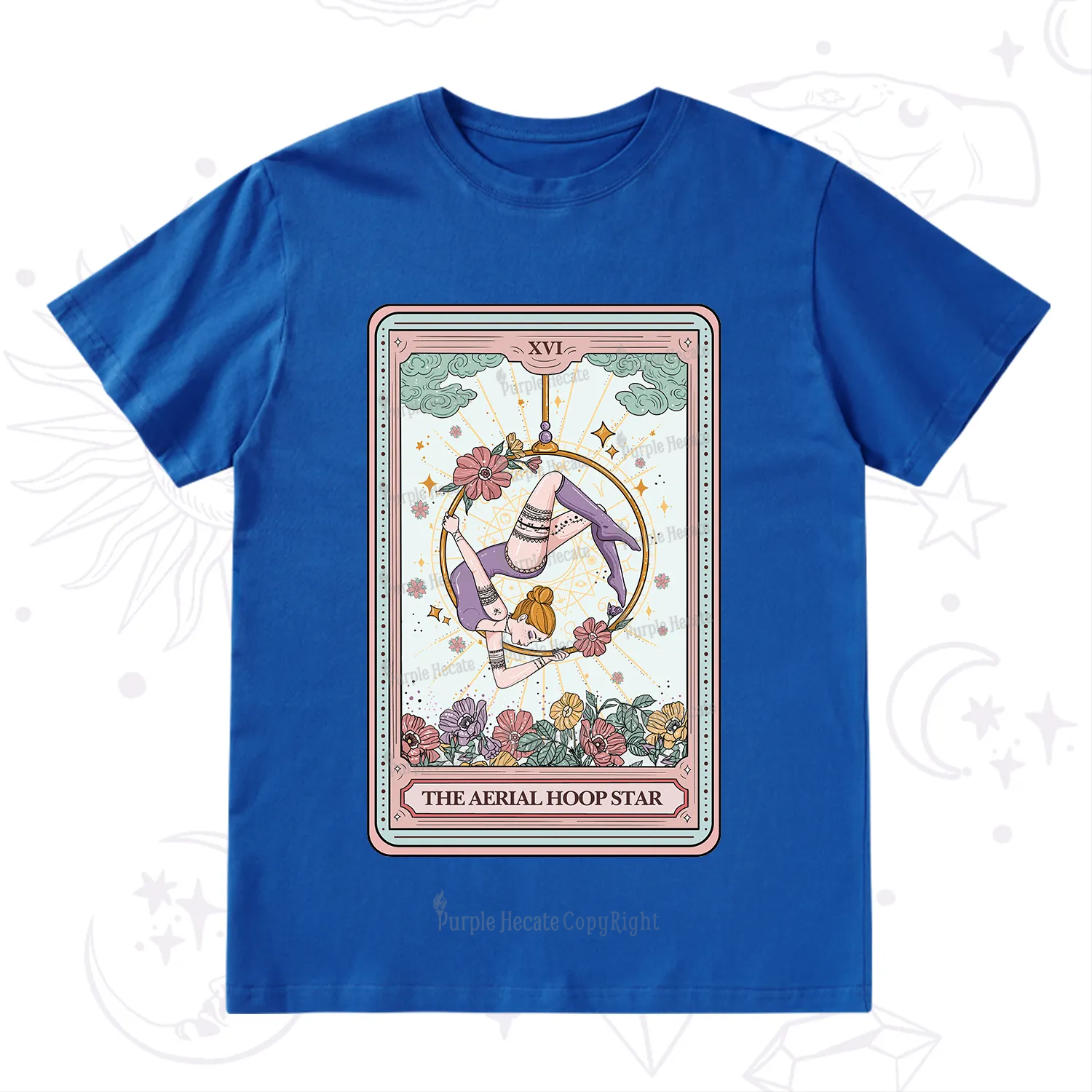 Purplehecate The Aerial Hoop Star Tarot Card T-Shirt