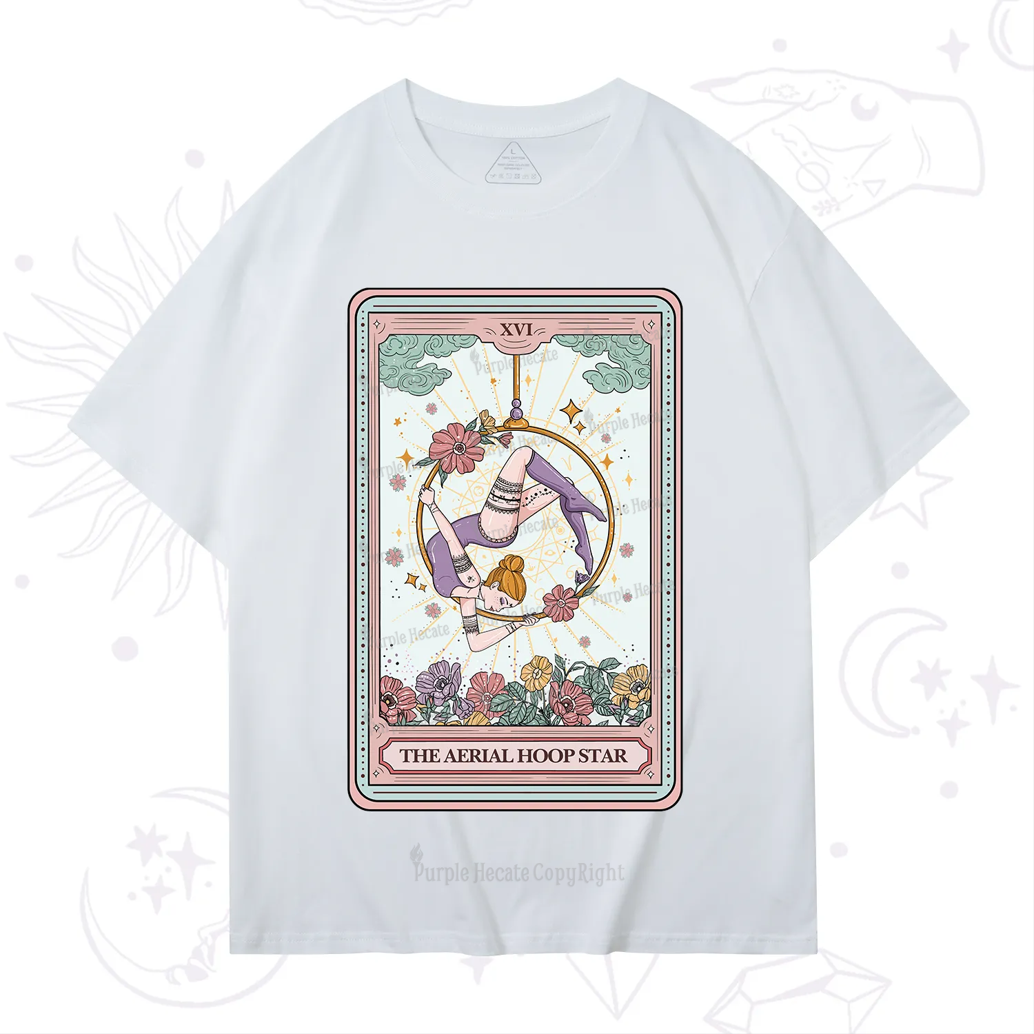 Purplehecate The Aerial Hoop Star Tarot Card T-Shirt