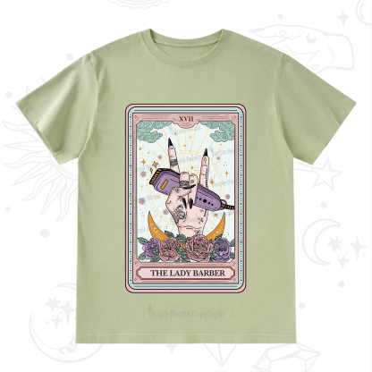 Purplehecate The Lady Barber Tarot Card T-Shirt
