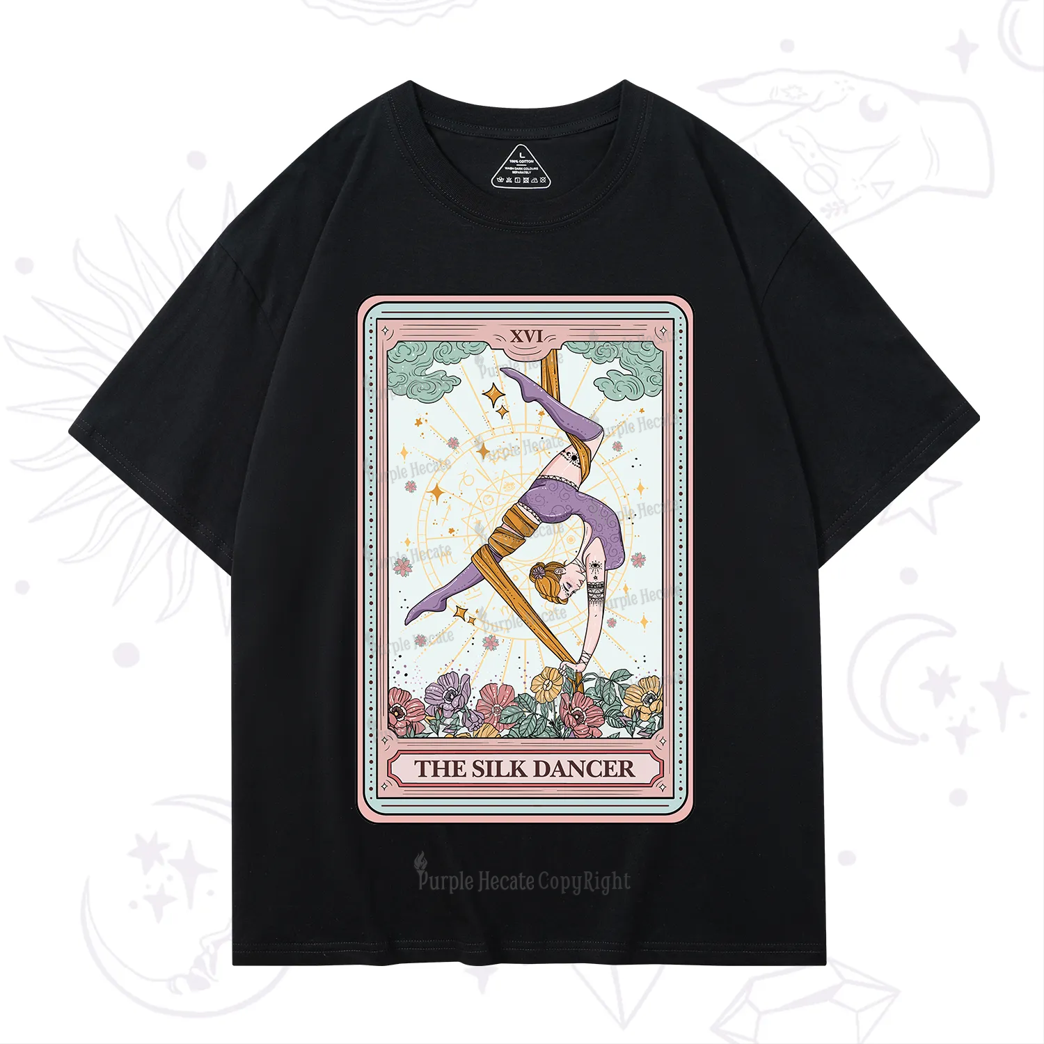 Purplehecate The Aerial Hoop Star Tarot Card T-Shirt