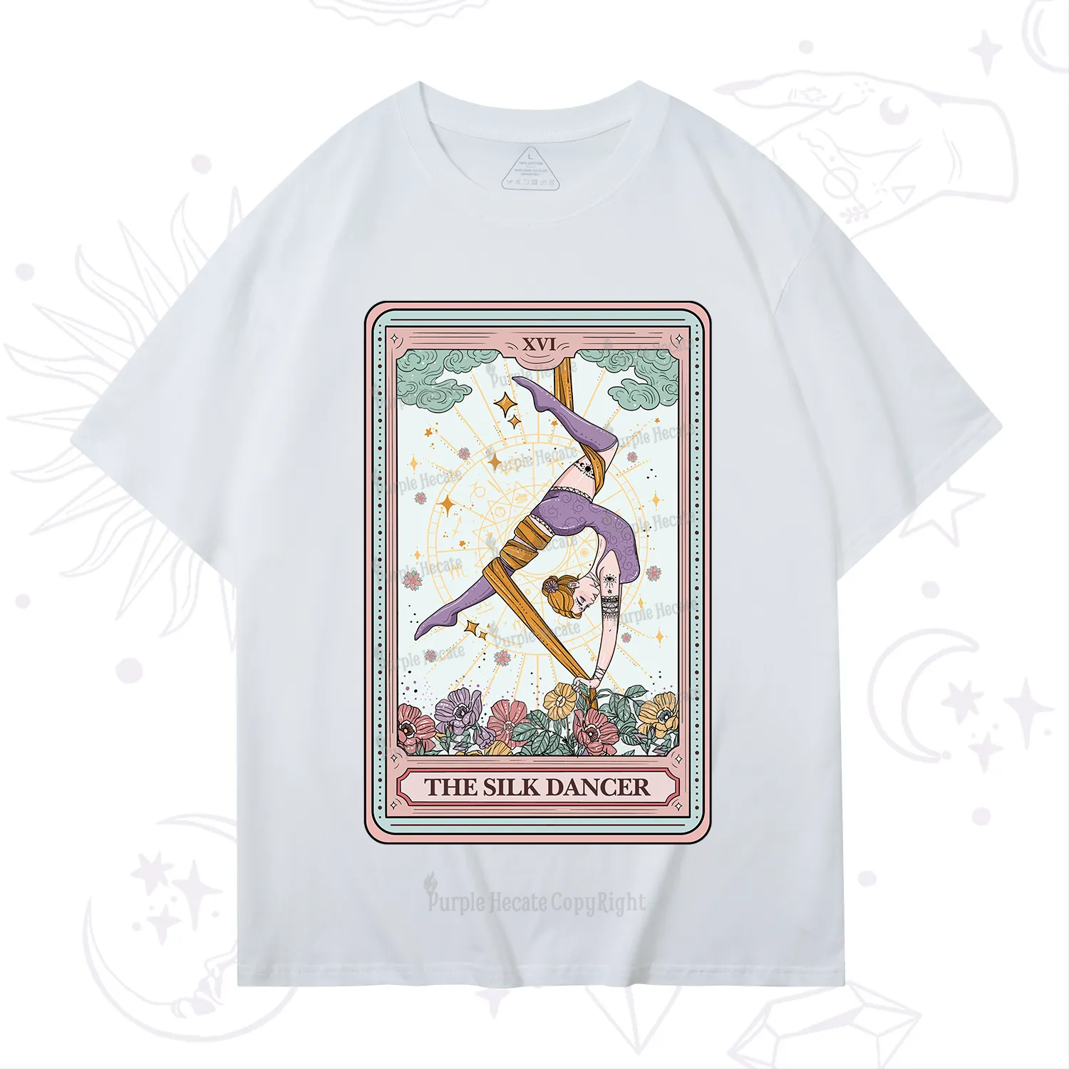 Purplehecate The Aerial Hoop Star Tarot Card T-Shirt
