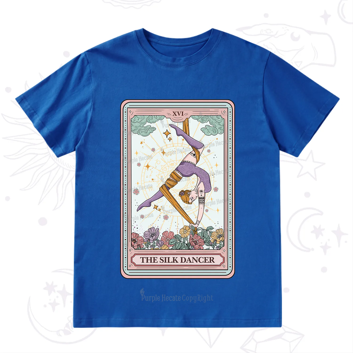 Purplehecate The Aerial Hoop Star Tarot Card T-Shirt