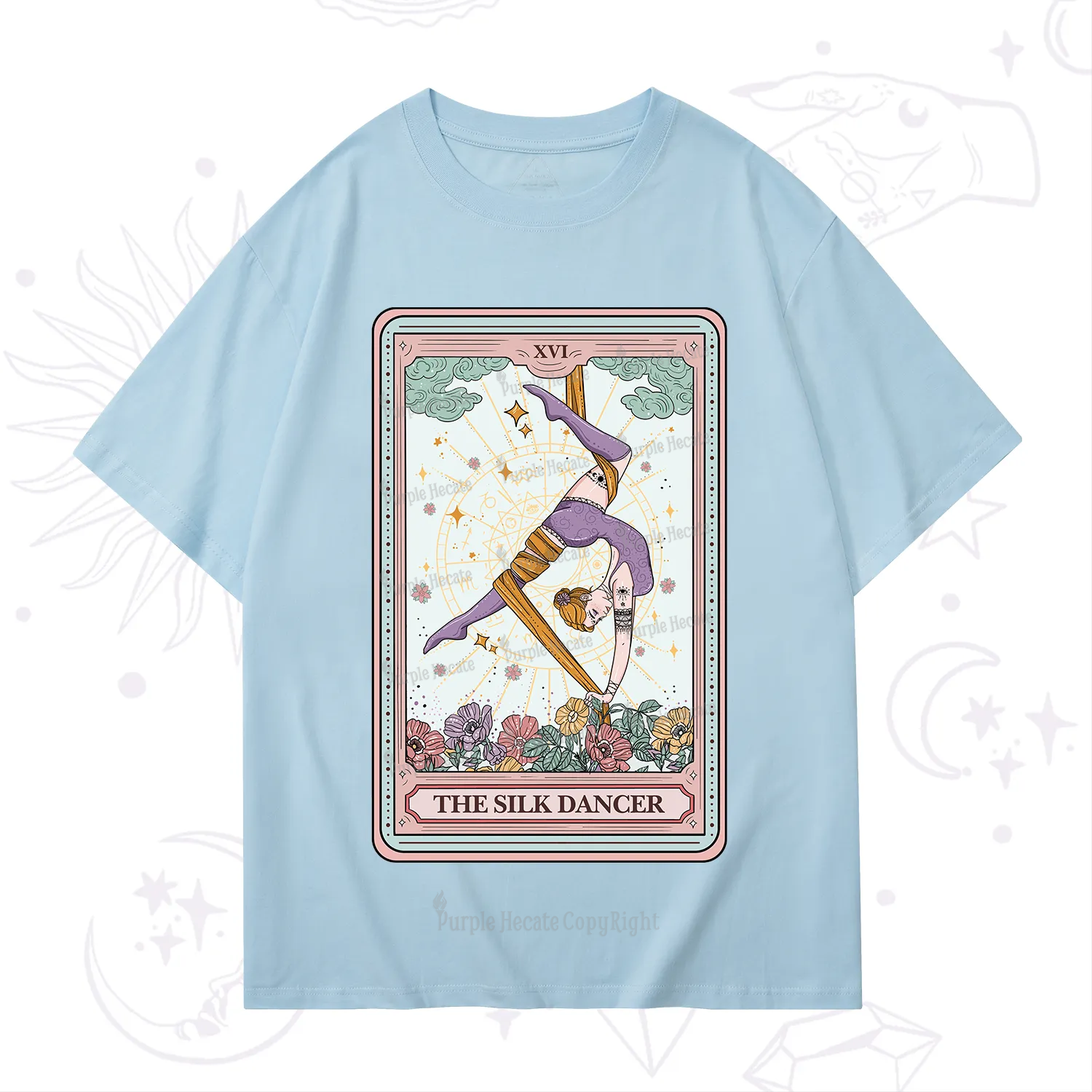 Purplehecate The Aerial Hoop Star Tarot Card T-Shirt