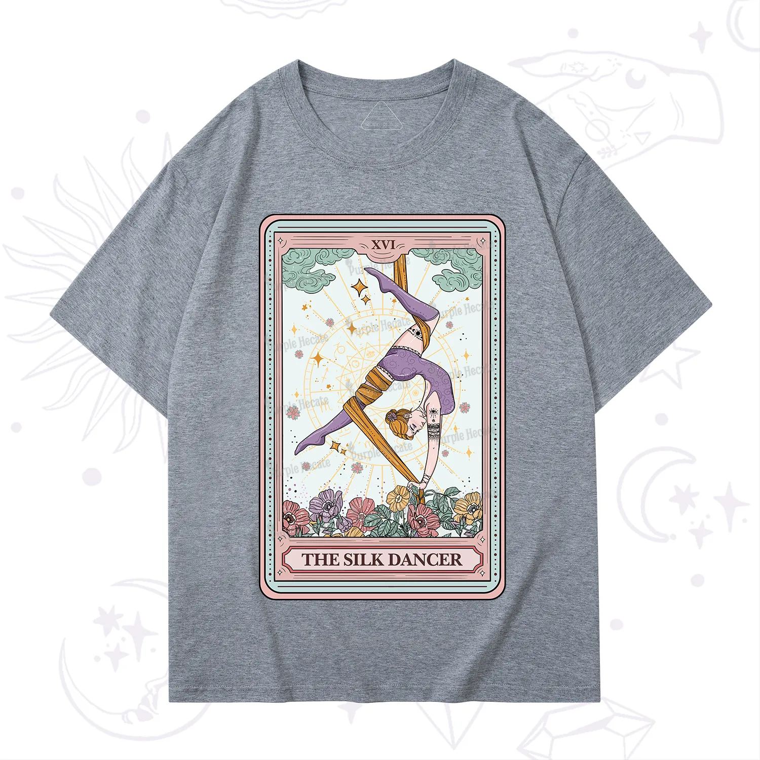 Purplehecate The Aerial Hoop Star Tarot Card T-Shirt