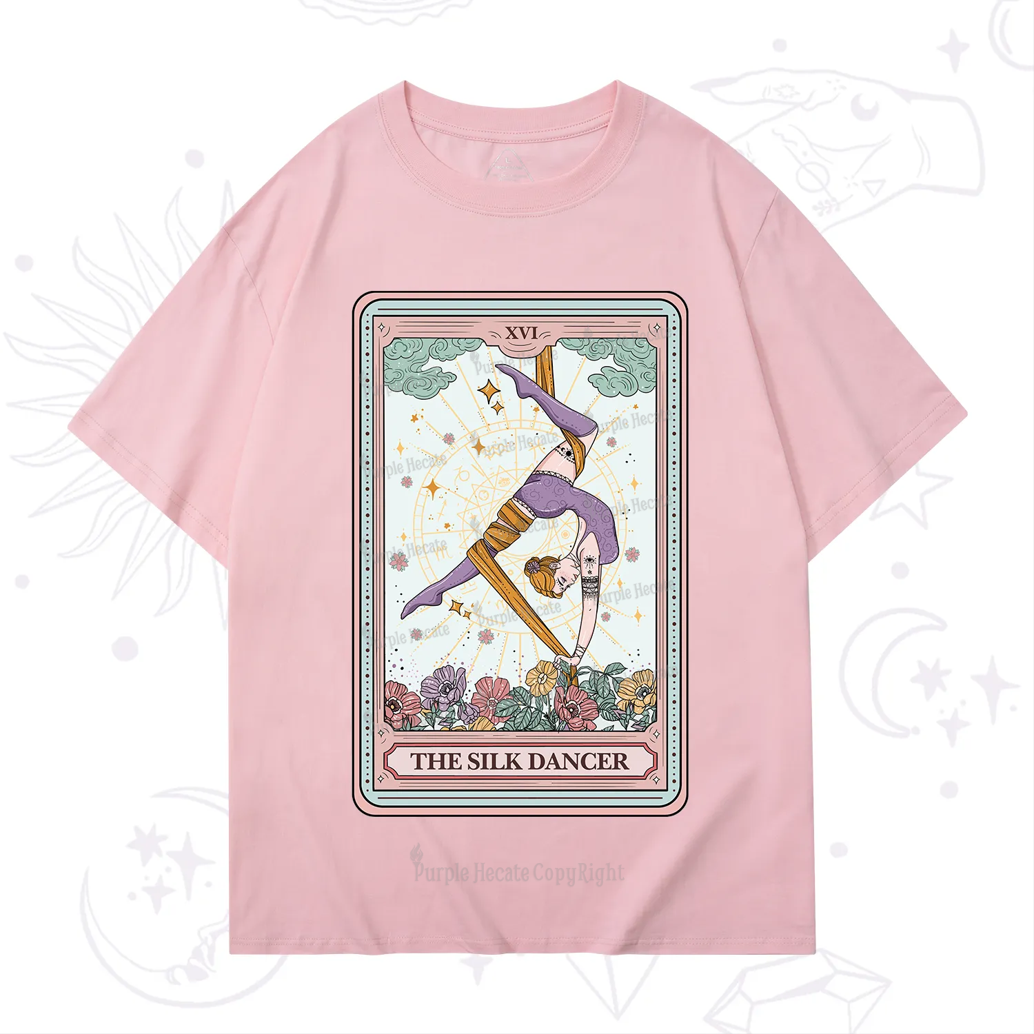 Purplehecate The Aerial Hoop Star Tarot Card T-Shirt