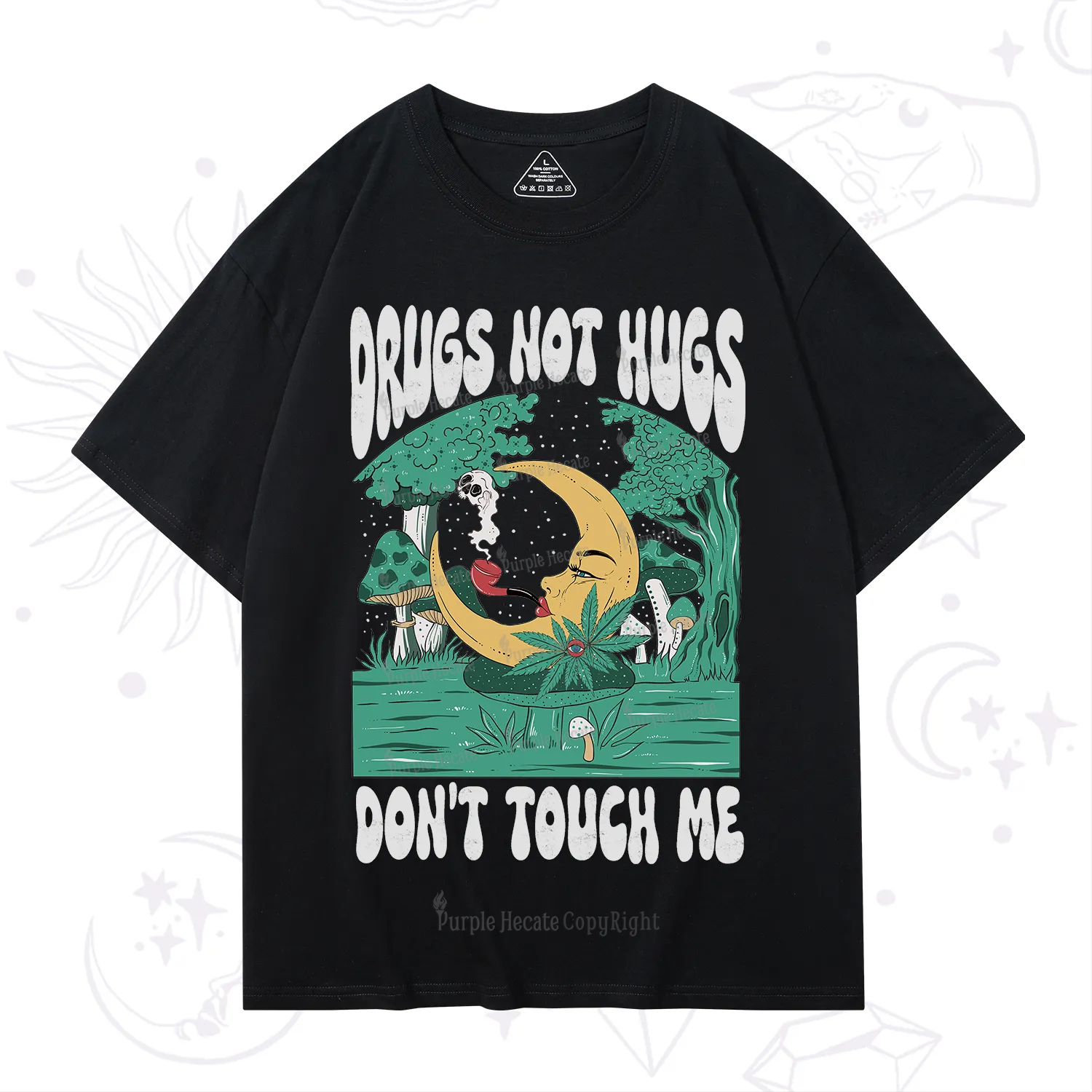 Purplehecate Drugs Not Hugs Don't Touch Me T-Shirt
