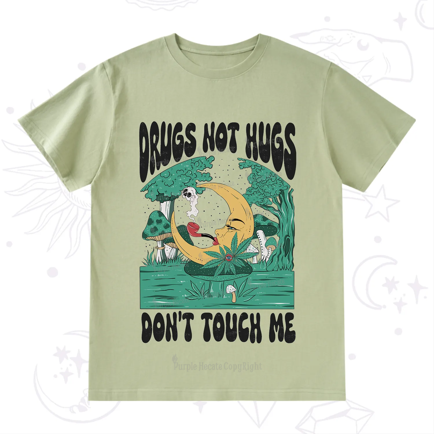 Purplehecate Drugs Not Hugs Don't Touch Me T-Shirt