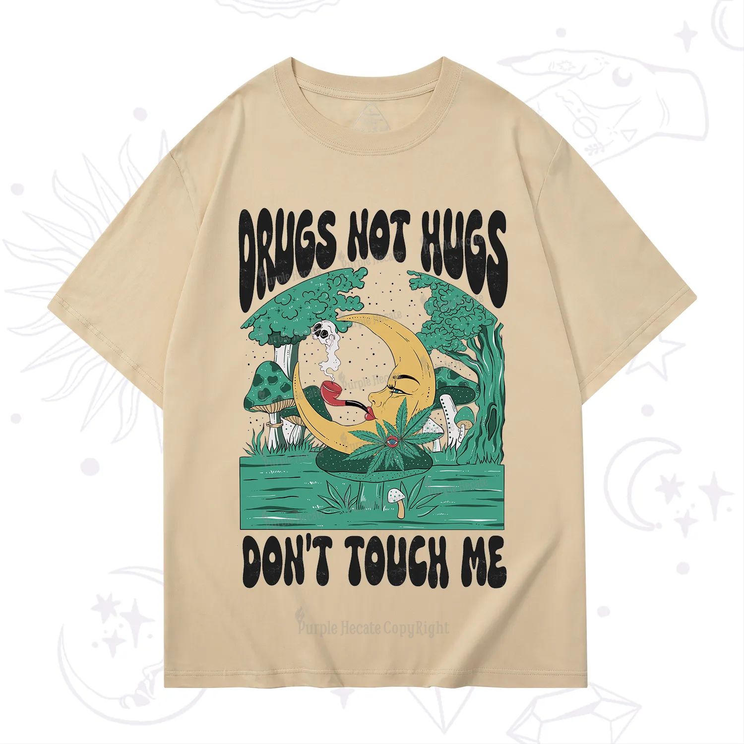 Purplehecate Drugs Not Hugs Don't Touch Me T-Shirt