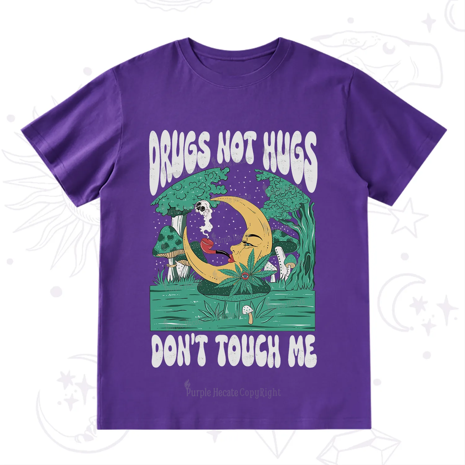Purplehecate Drugs Not Hugs Don't Touch Me T-Shirt