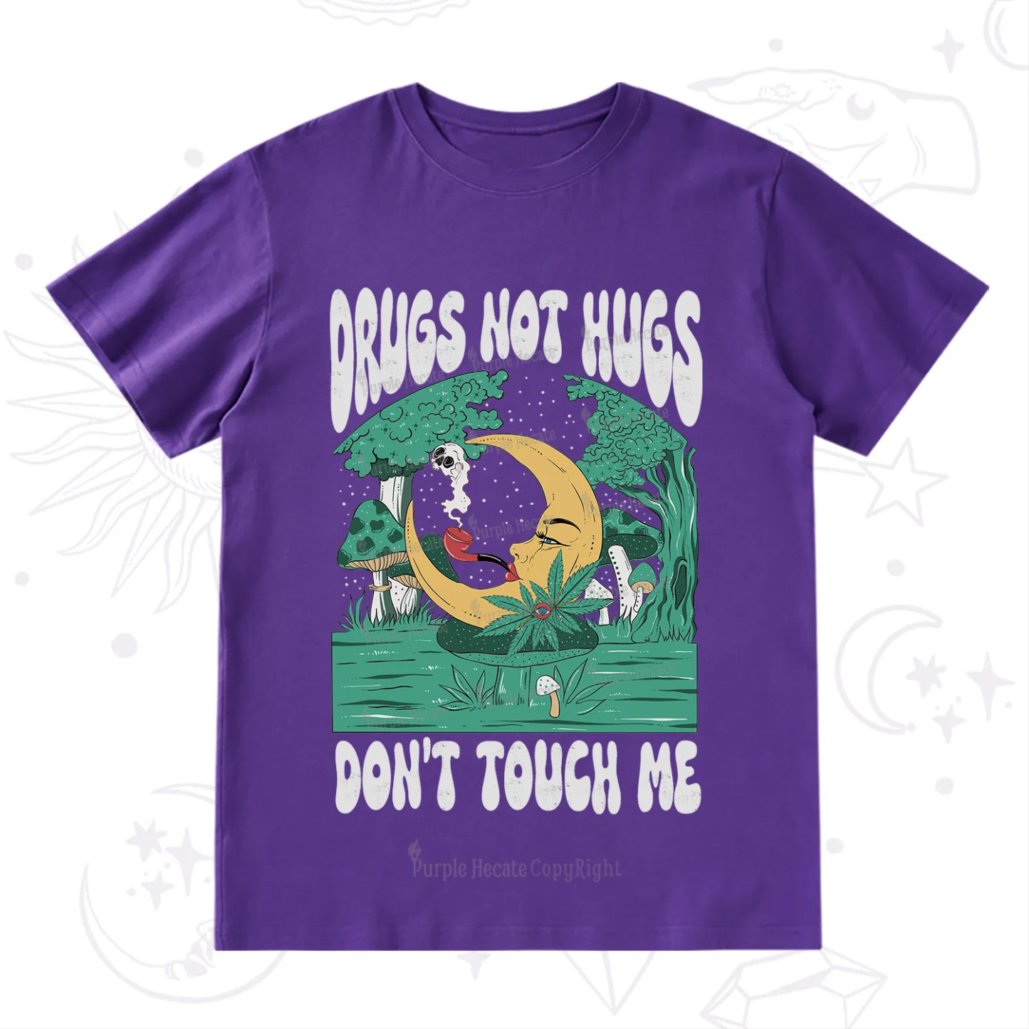 Purplehecate Drugs Not Hugs Don't Touch Me T-Shirt
