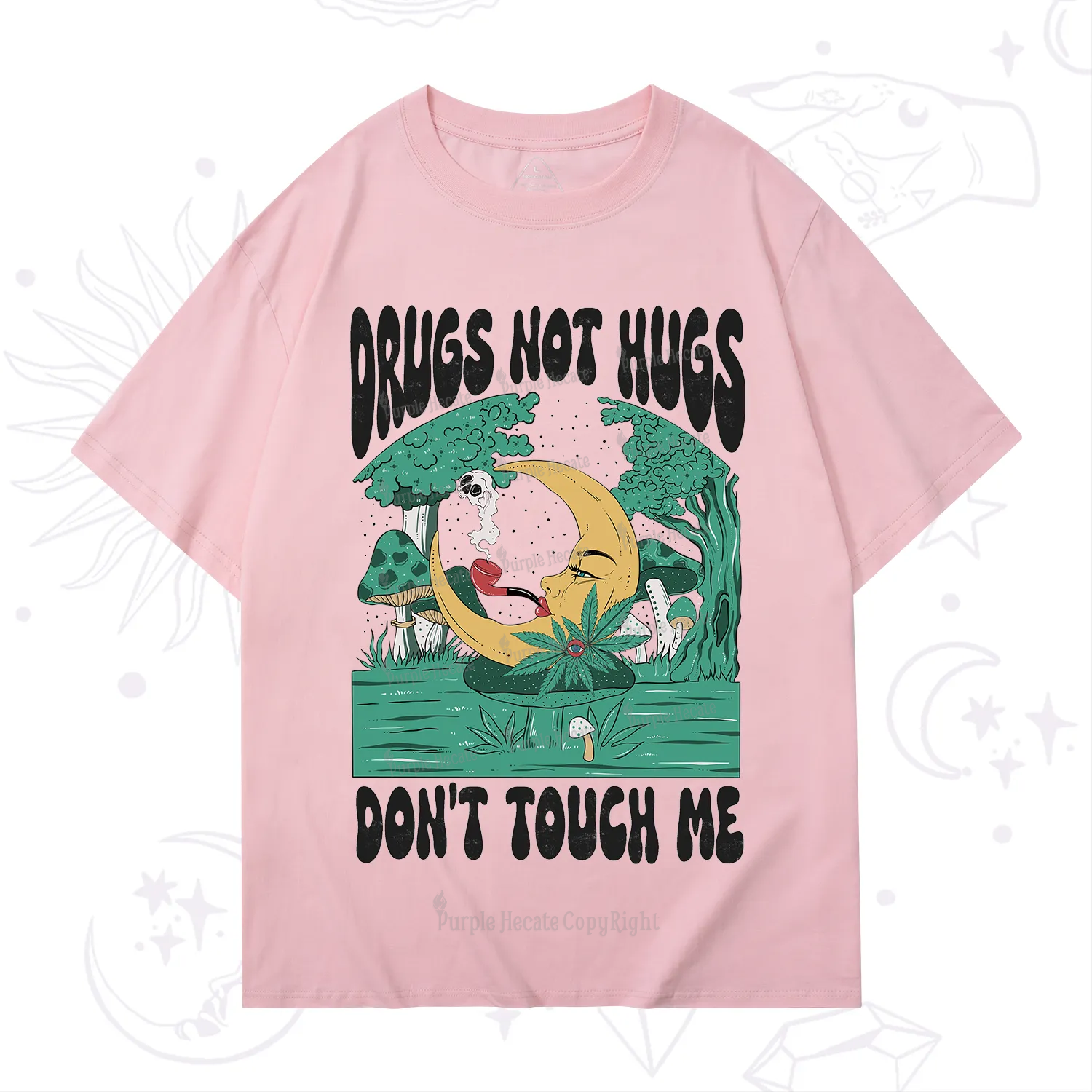 Purplehecate Drugs Not Hugs Don't Touch Me T-Shirt