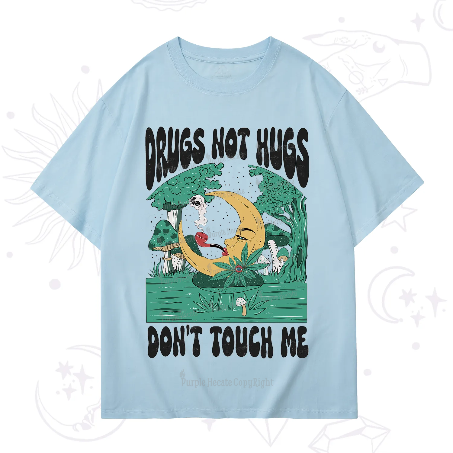 Purplehecate Drugs Not Hugs Don't Touch Me T-Shirt
