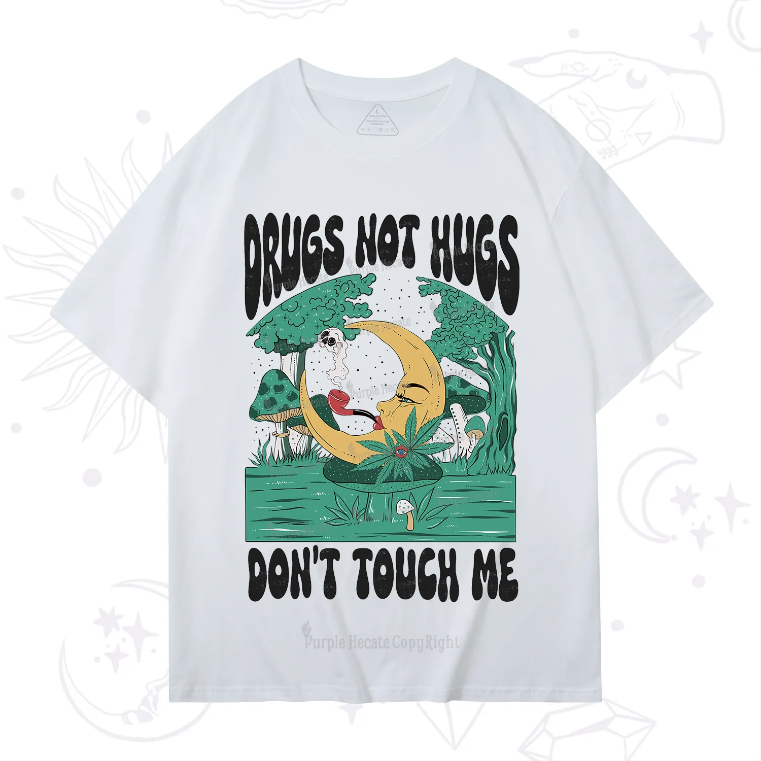 Purplehecate Drugs Not Hugs Don't Touch Me T-Shirt