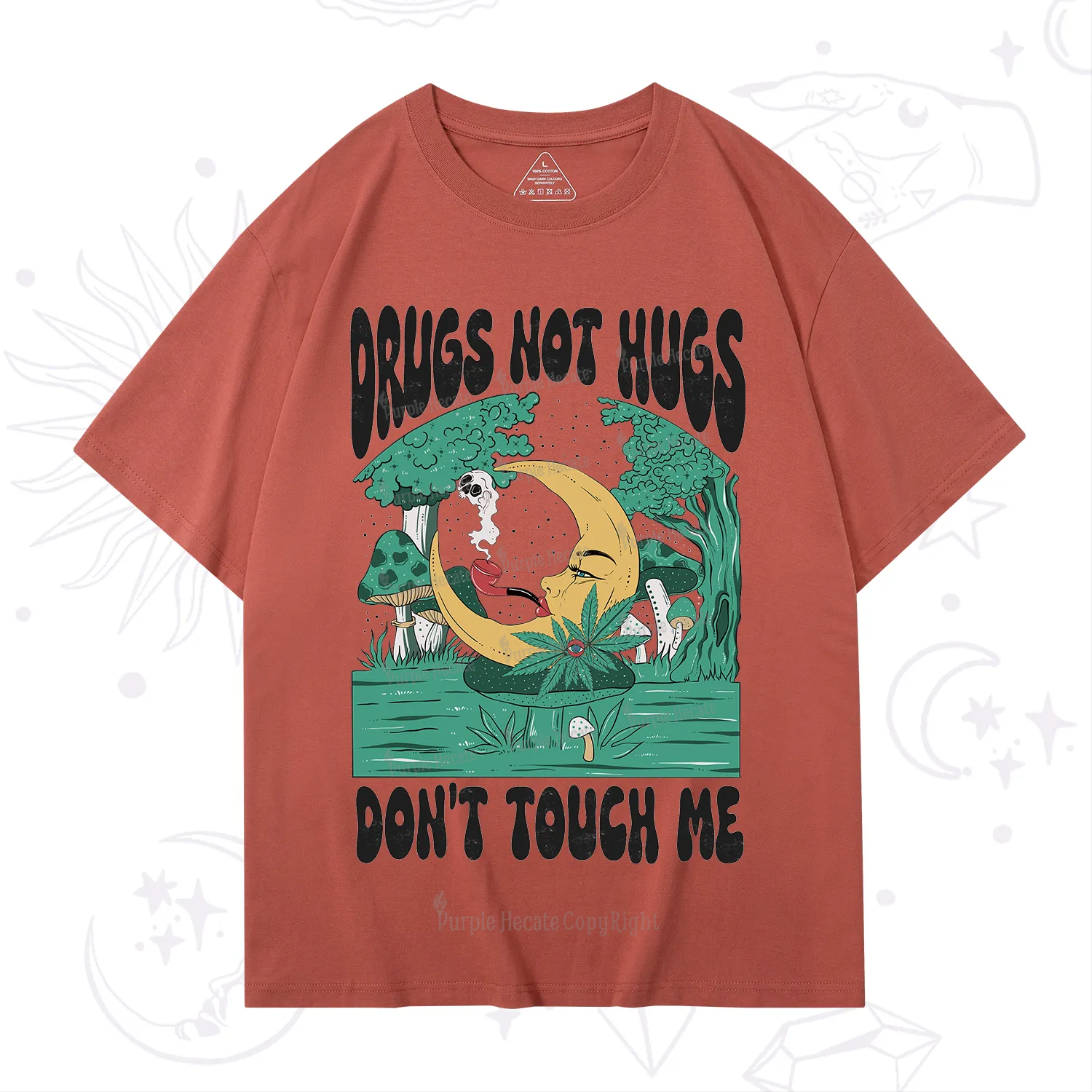 Purplehecate Drugs Not Hugs Don't Touch Me T-Shirt