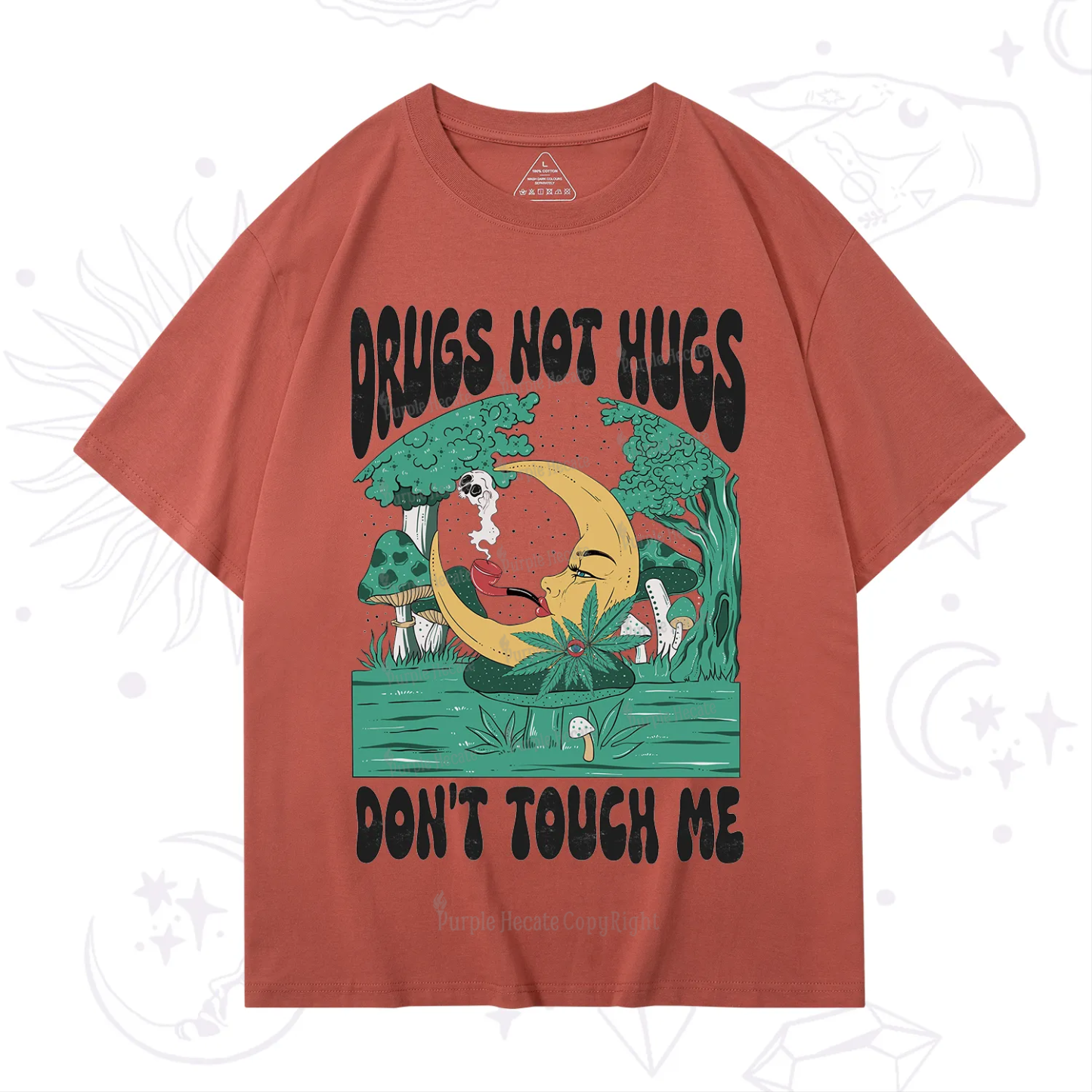 Purplehecate Drugs Not Hugs Don't Touch Me T-Shirt
