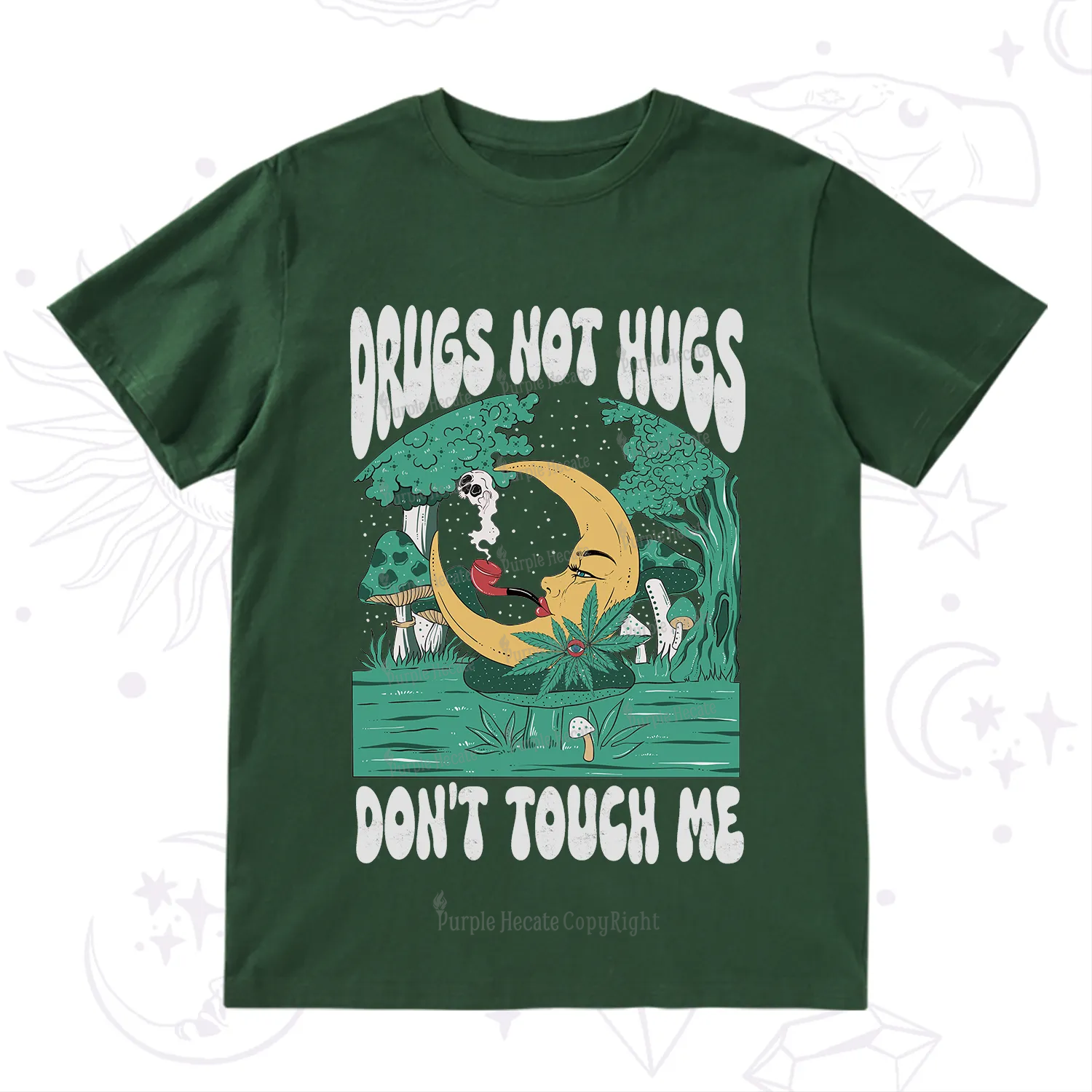 Purplehecate Drugs Not Hugs Don't Touch Me T-Shirt