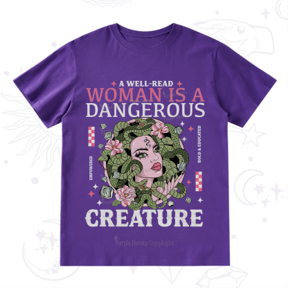 Purplehecate A Well Read Woman Is A Dangerous T-Shirt