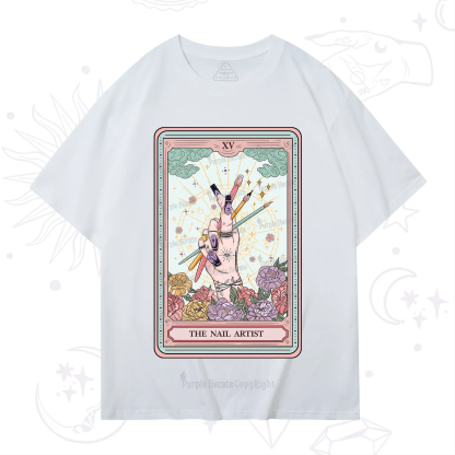 Purplehecate The Enchanted Nail Artist Tarot Card T-Shirt