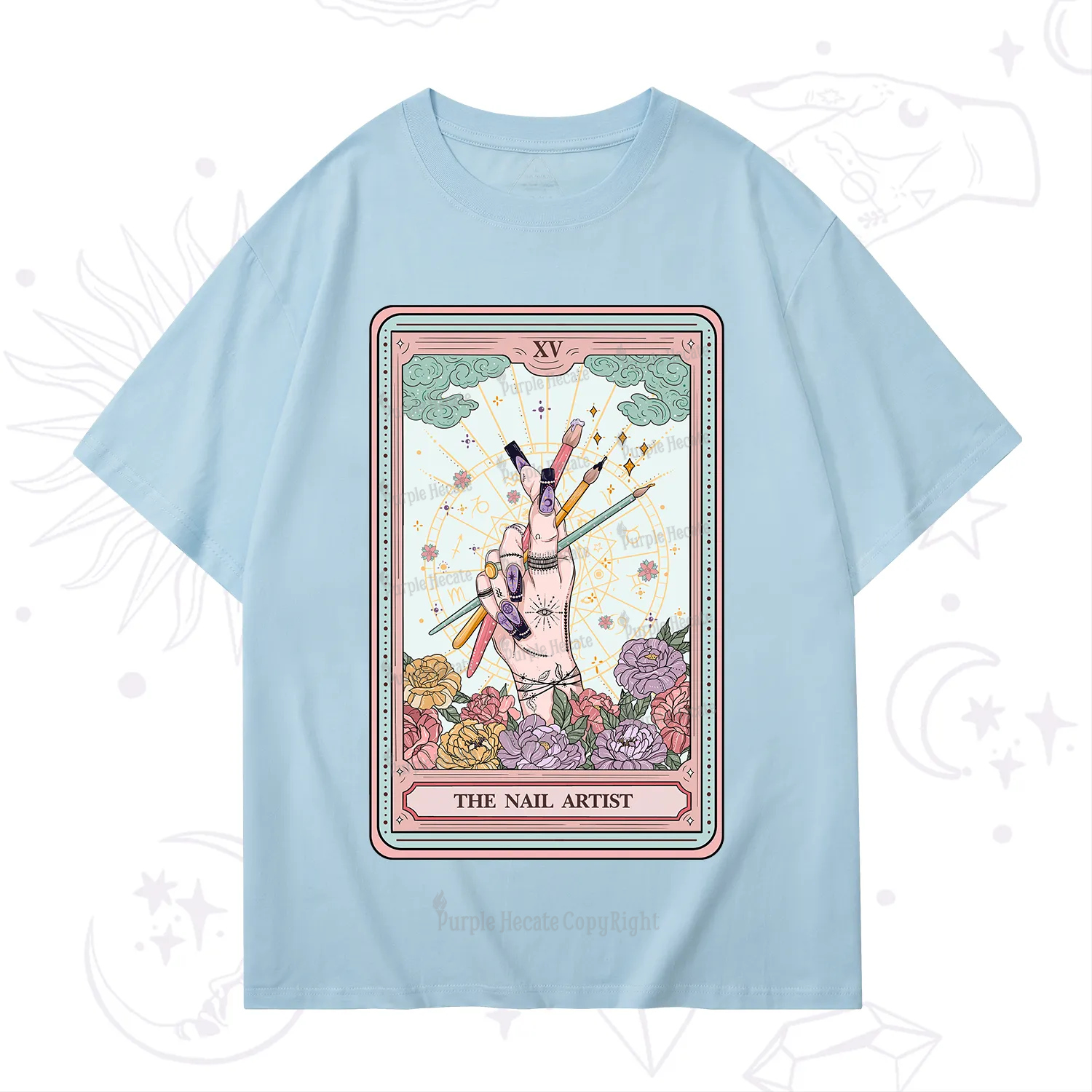 Purplehecate The Enchanted Nail Artist Tarot Card T-Shirt