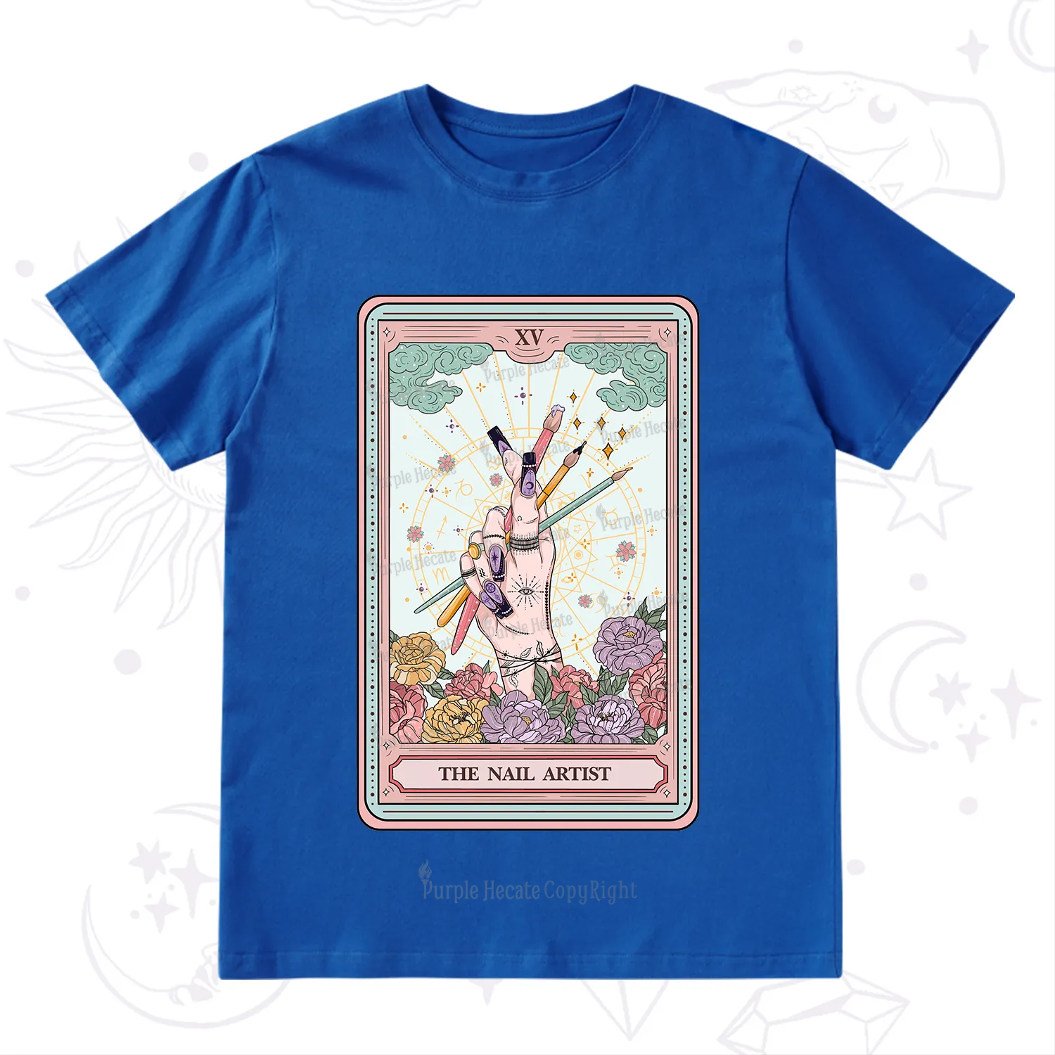 Purplehecate The Enchanted Nail Artist Tarot Card T-Shirt