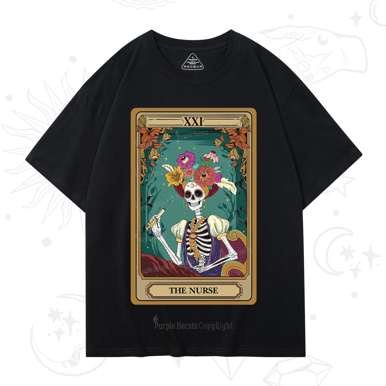 Purplehecate The Nurse Funny Tarot Card T-Shirt
