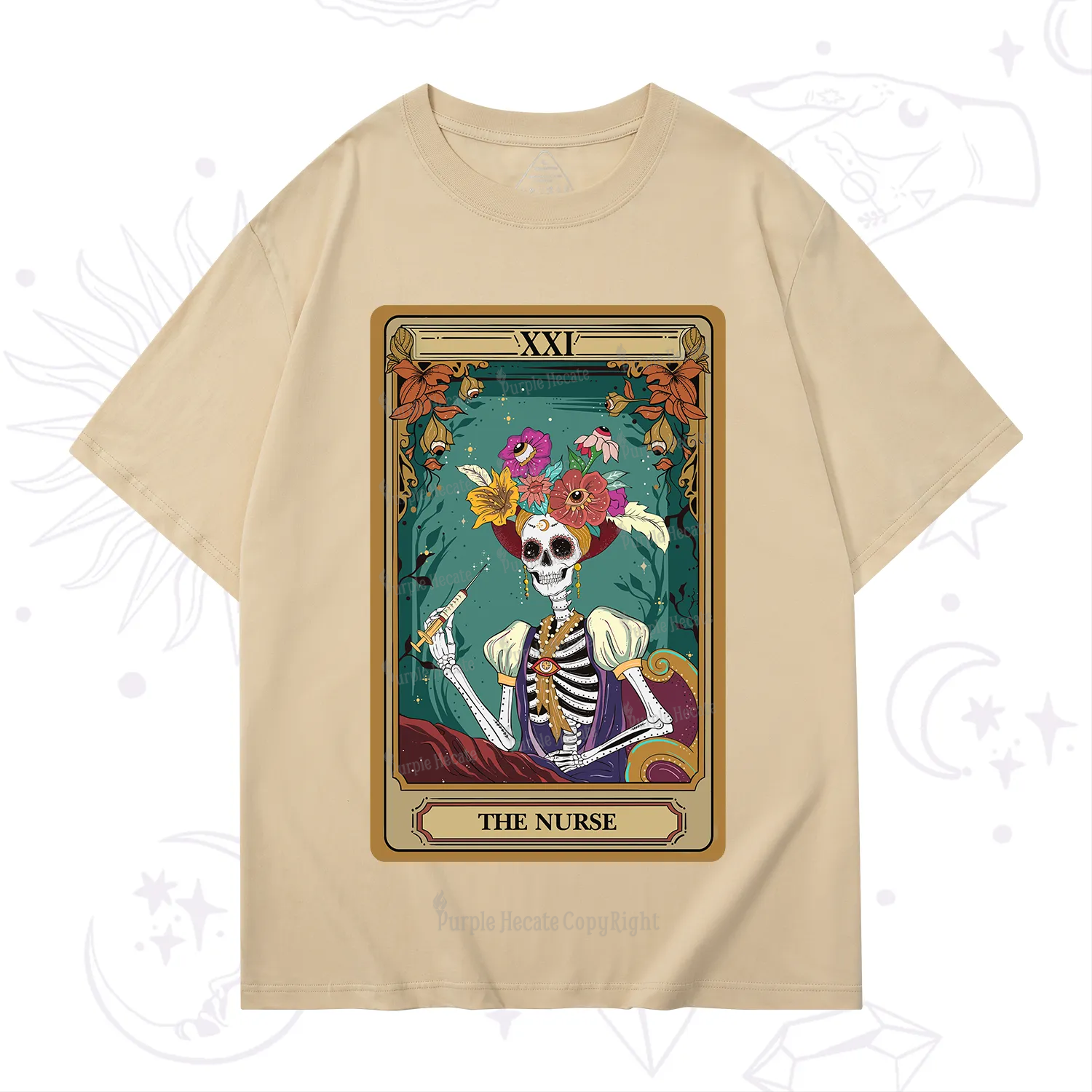 Purplehecate The Nurse Funny Tarot Card T-Shirt