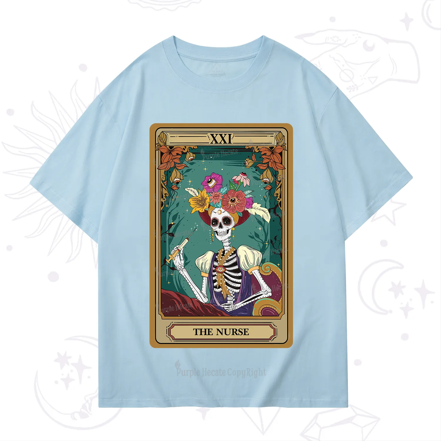 Purplehecate The Nurse Funny Tarot Card T-Shirt