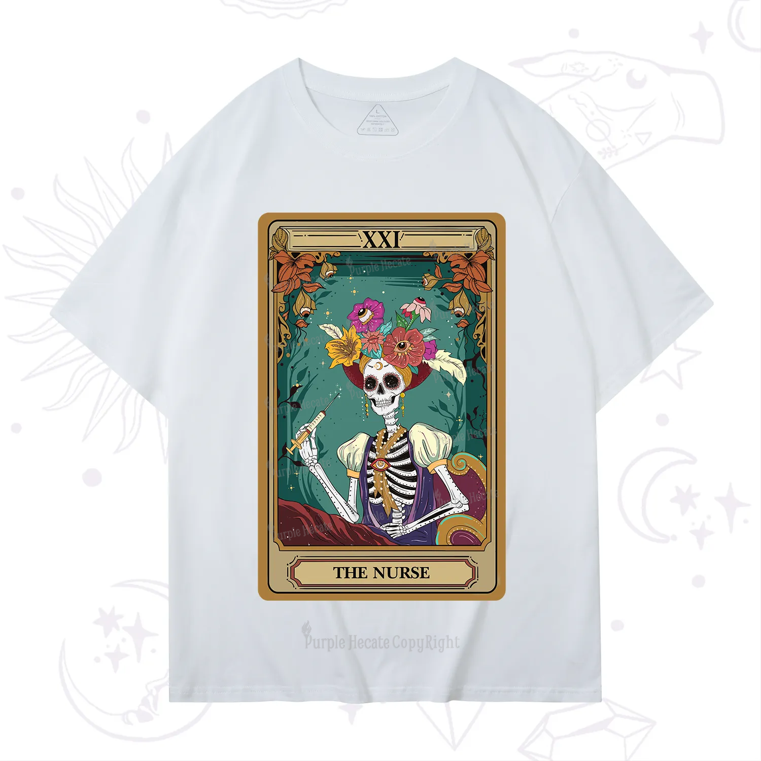 Purplehecate The Nurse Funny Tarot Card T-Shirt
