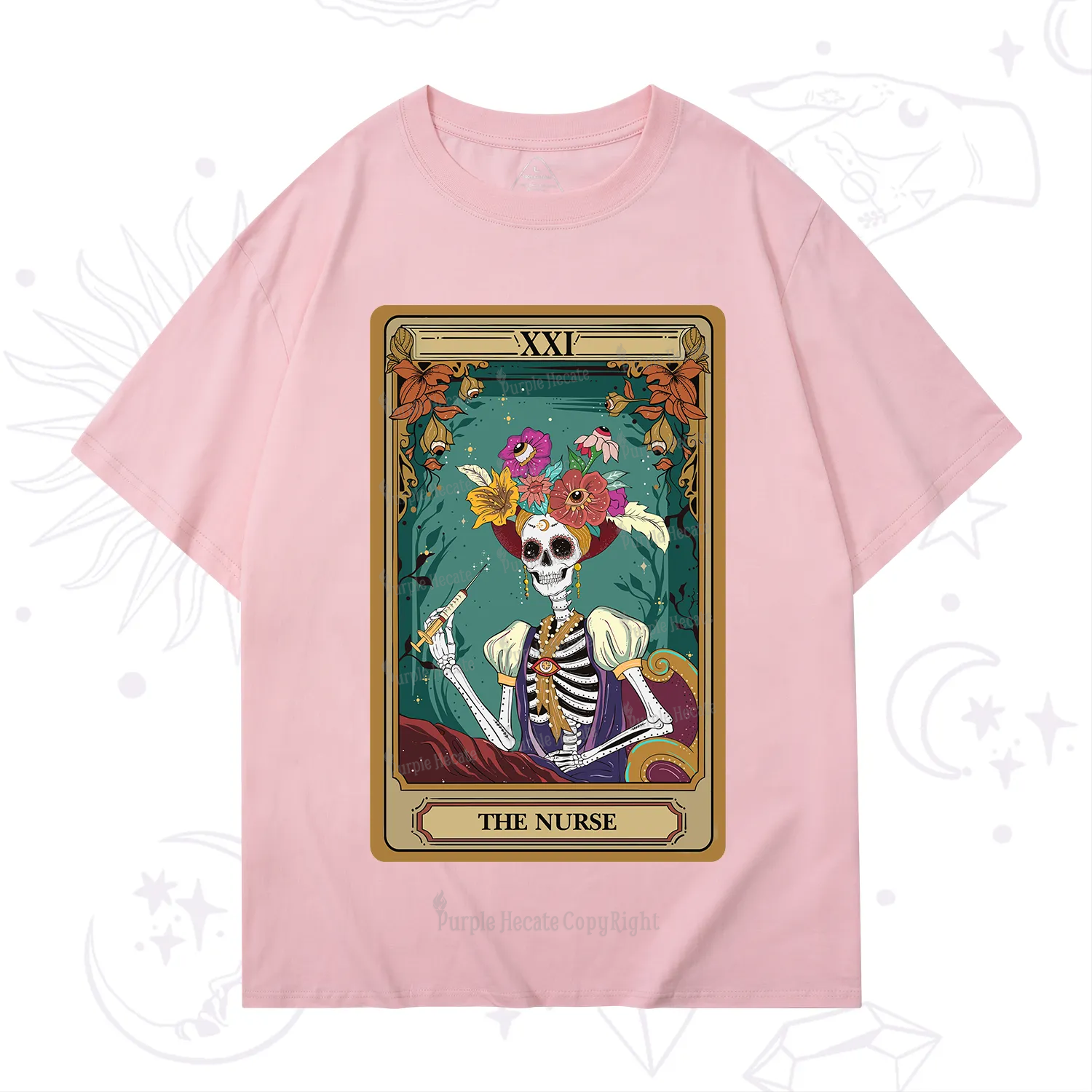 Purplehecate The Nurse Funny Tarot Card T-Shirt
