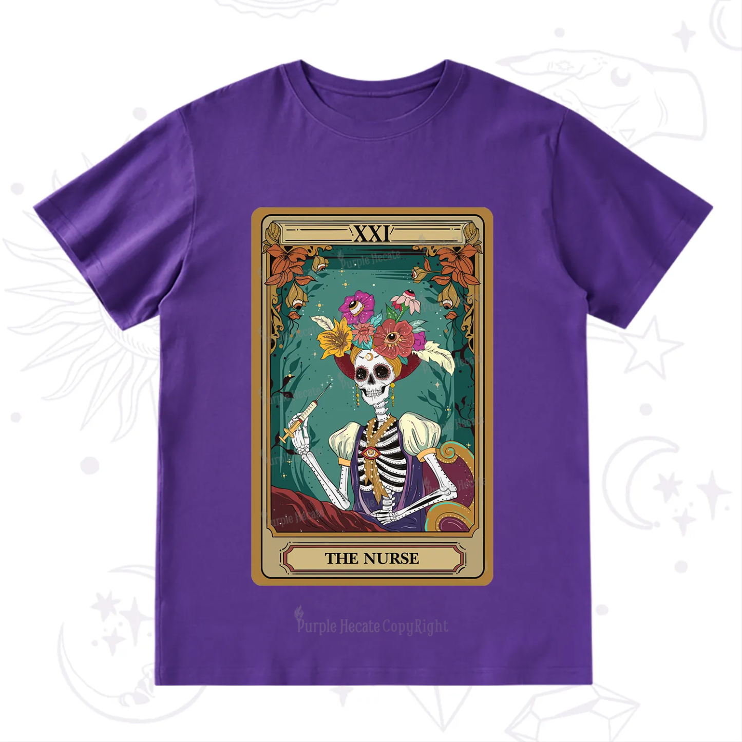 Purplehecate The Nurse Funny Tarot Card T-Shirt