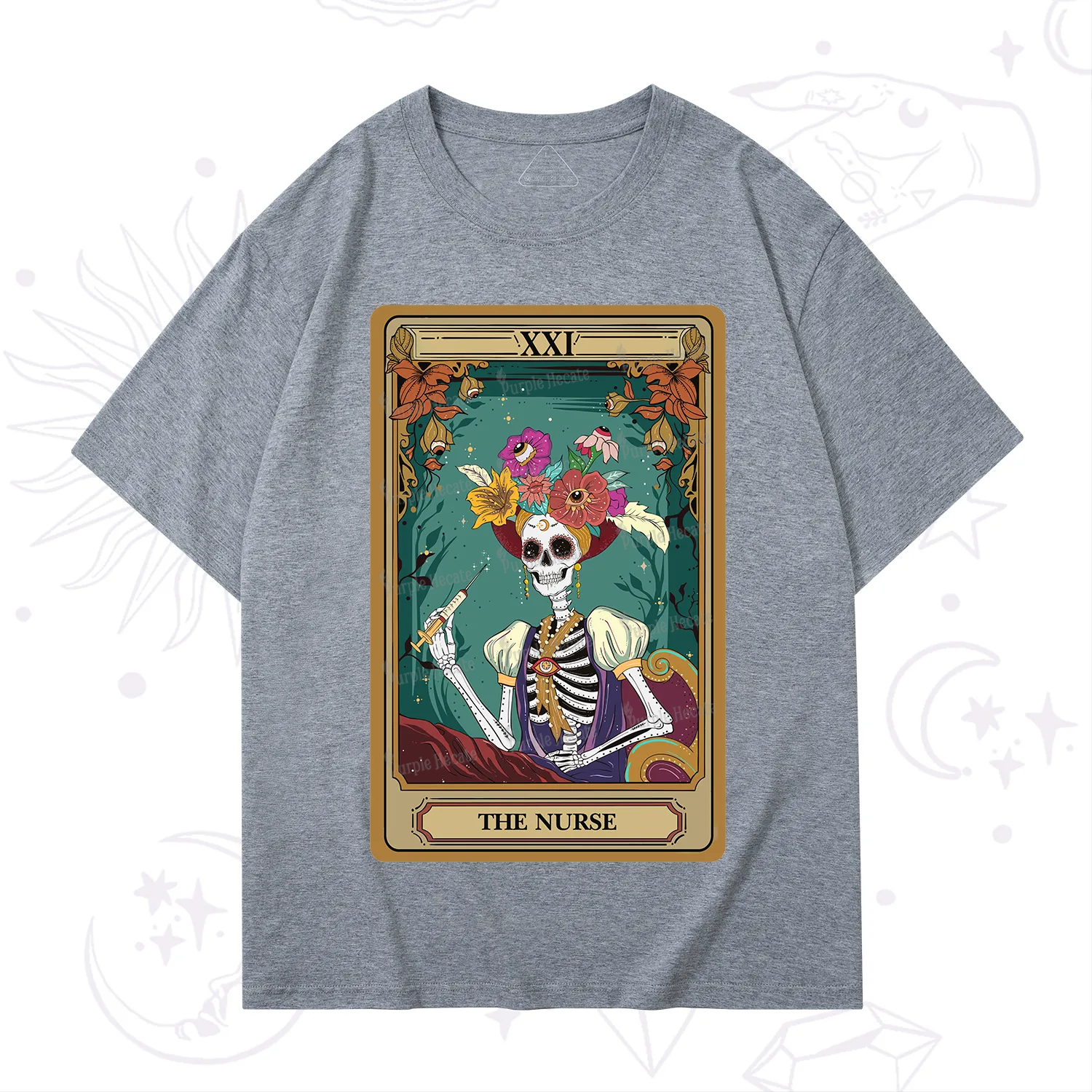 Purplehecate The Nurse Funny Tarot Card T-Shirt