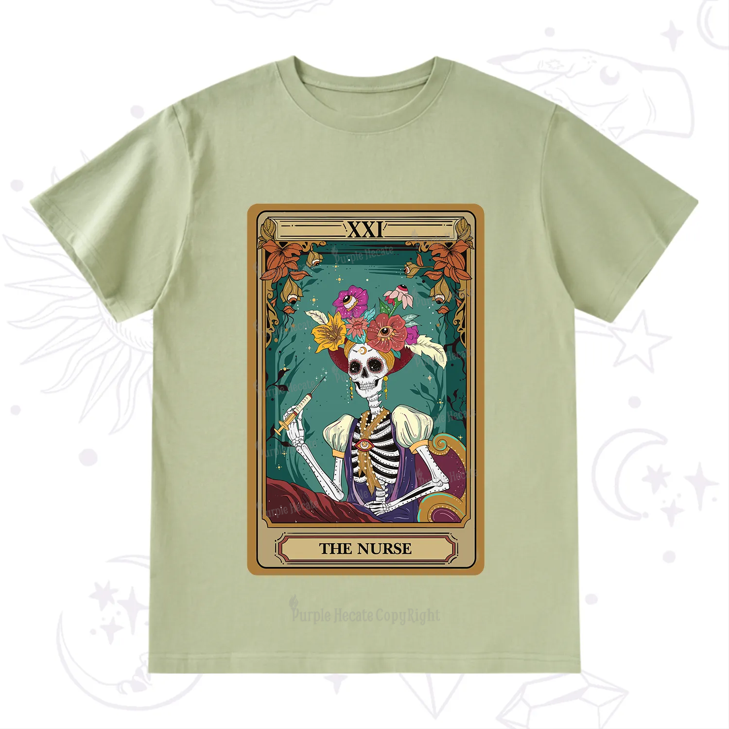 Purplehecate The Nurse Funny Tarot Card T-Shirt