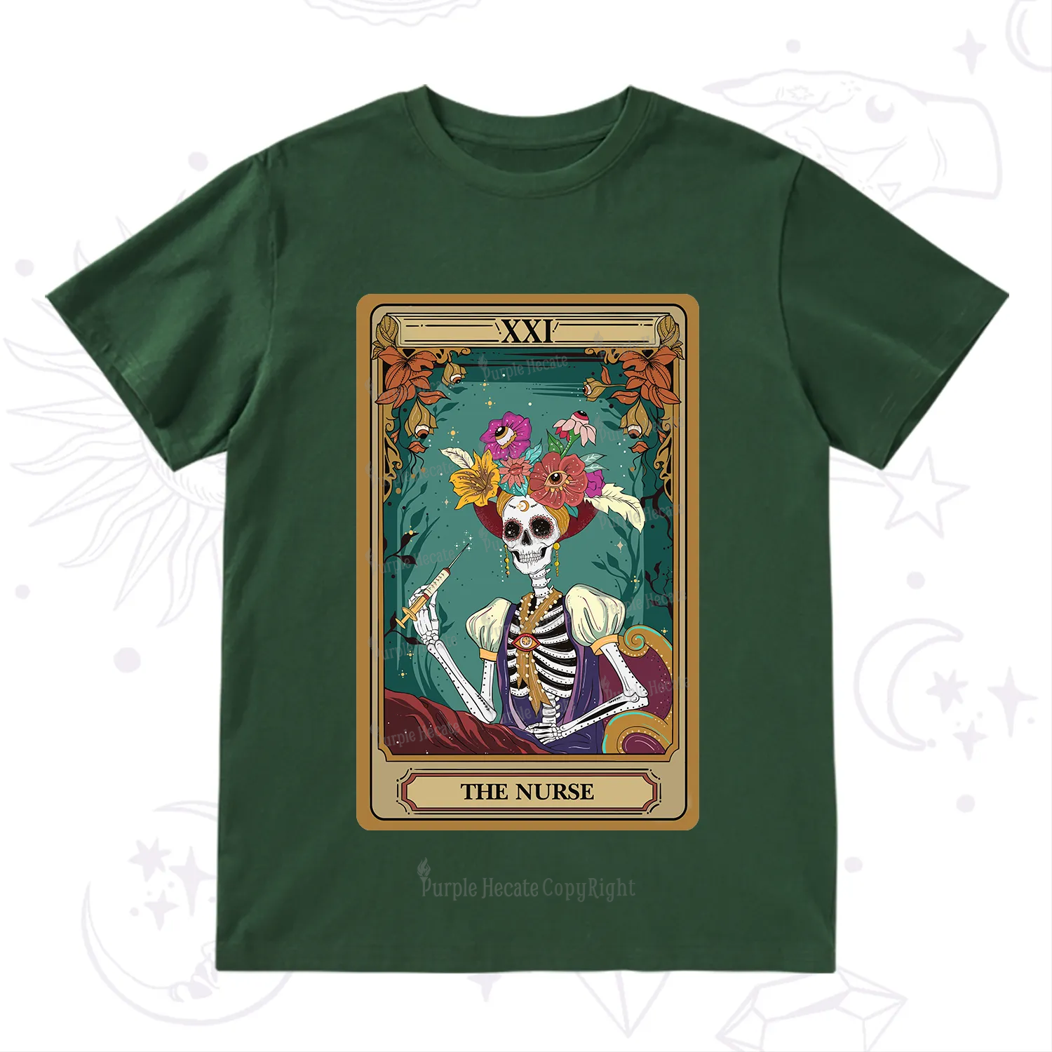 Purplehecate The Nurse Funny Tarot Card T-Shirt