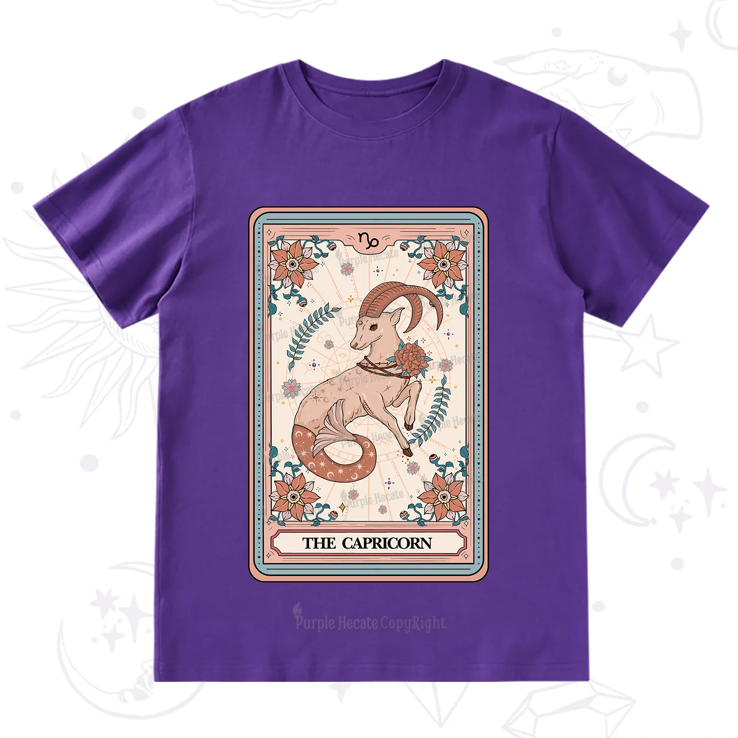 Purplehecate The Capricorn Tarot Card T-Shirt