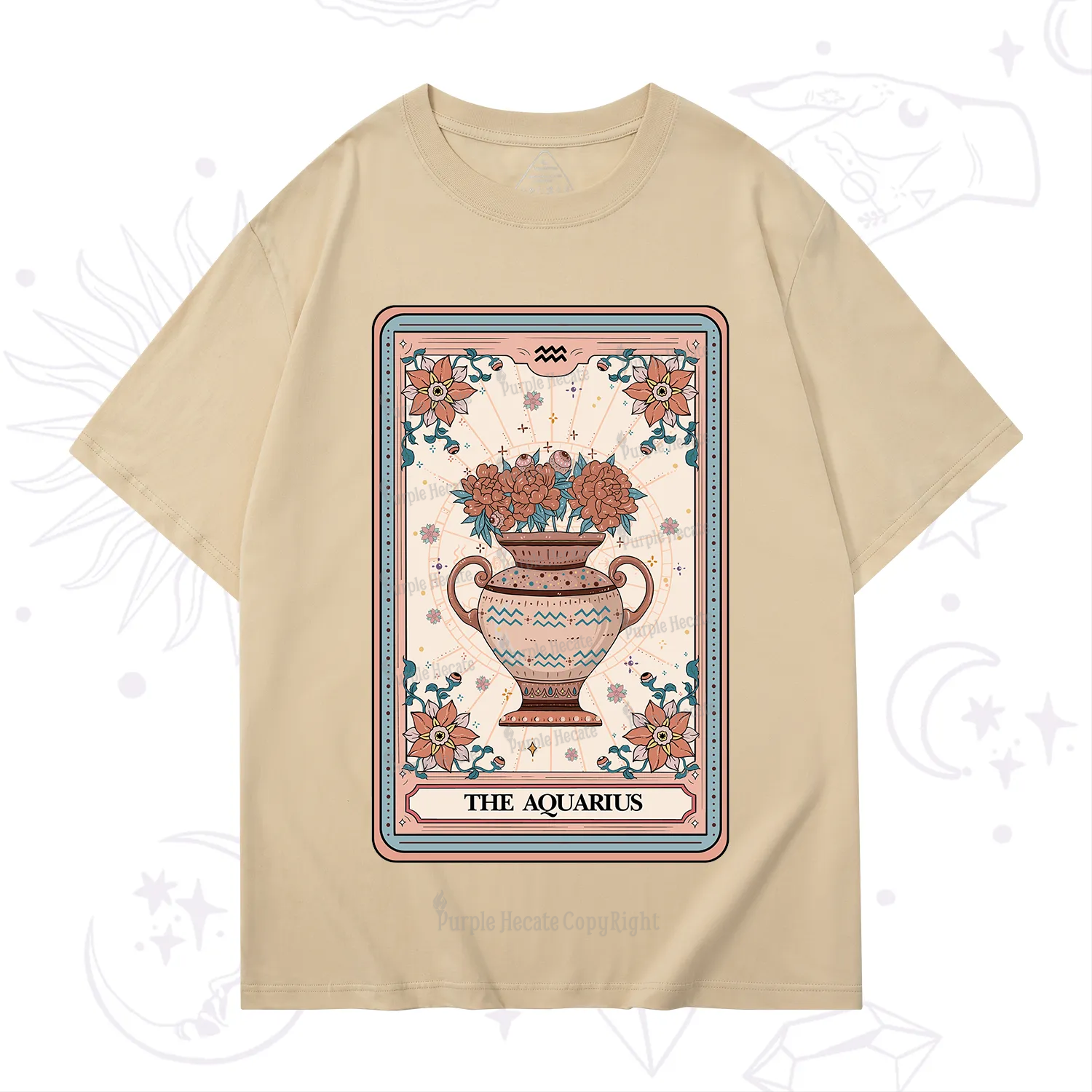Purplehecate The Aquarius Tarot Card T-Shirt