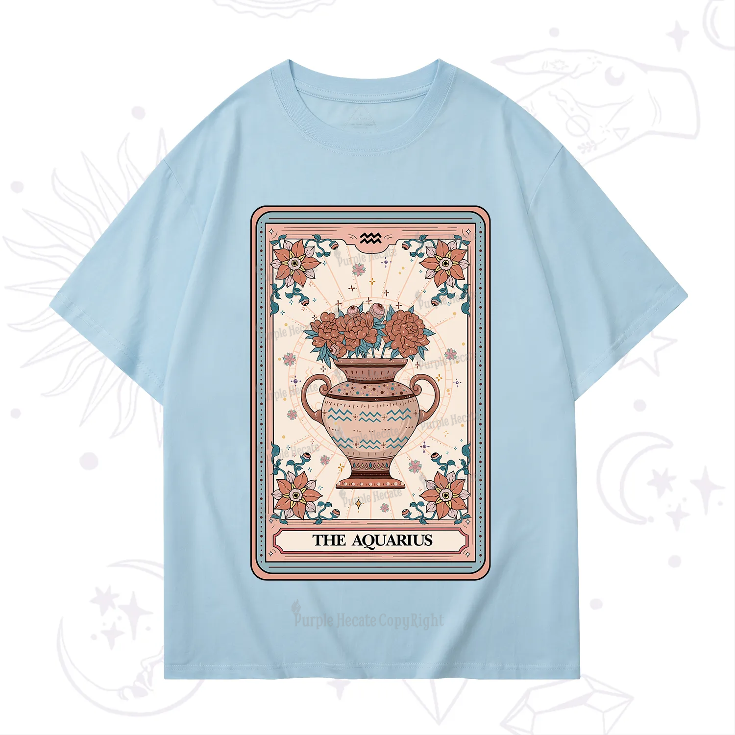Purplehecate The Aquarius Tarot Card T-Shirt
