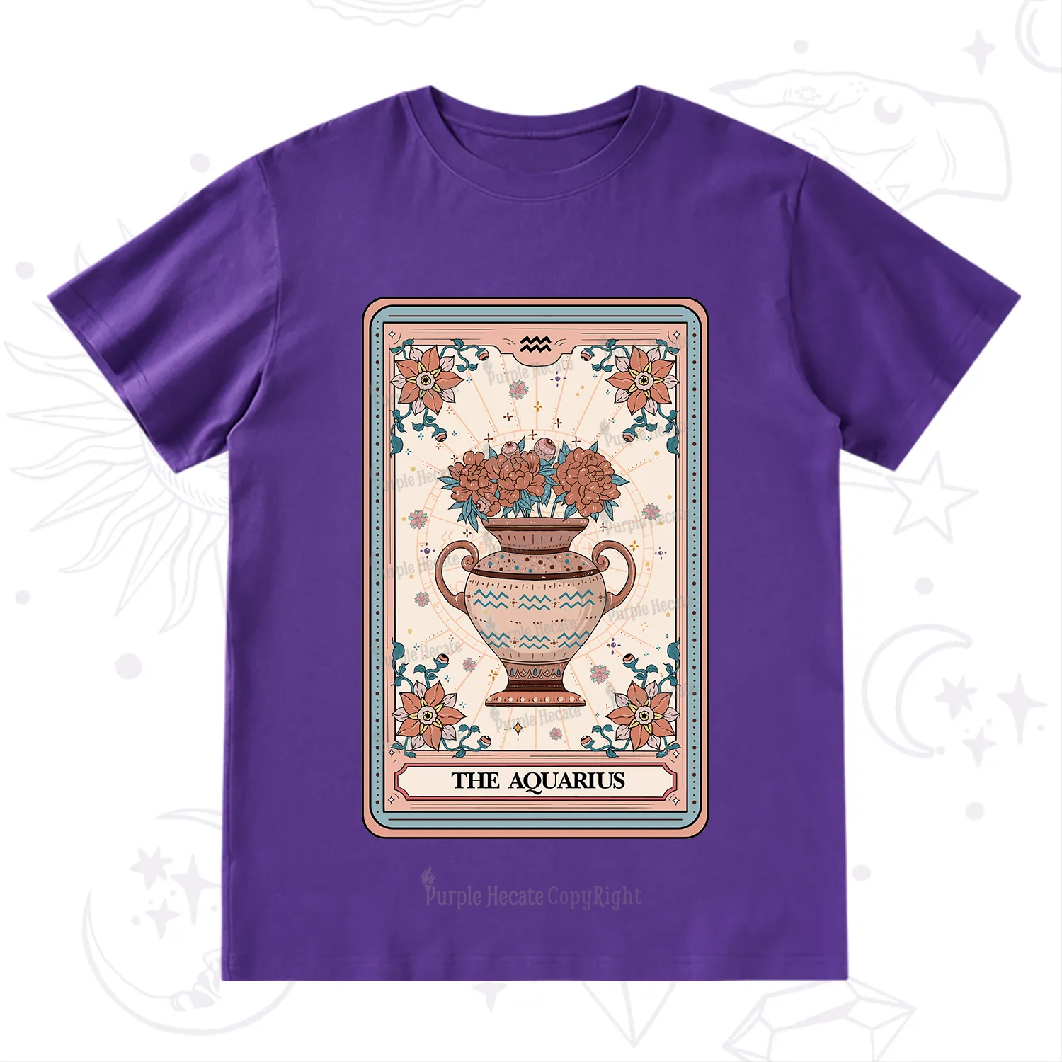 Purplehecate The Aquarius Tarot Card T-Shirt