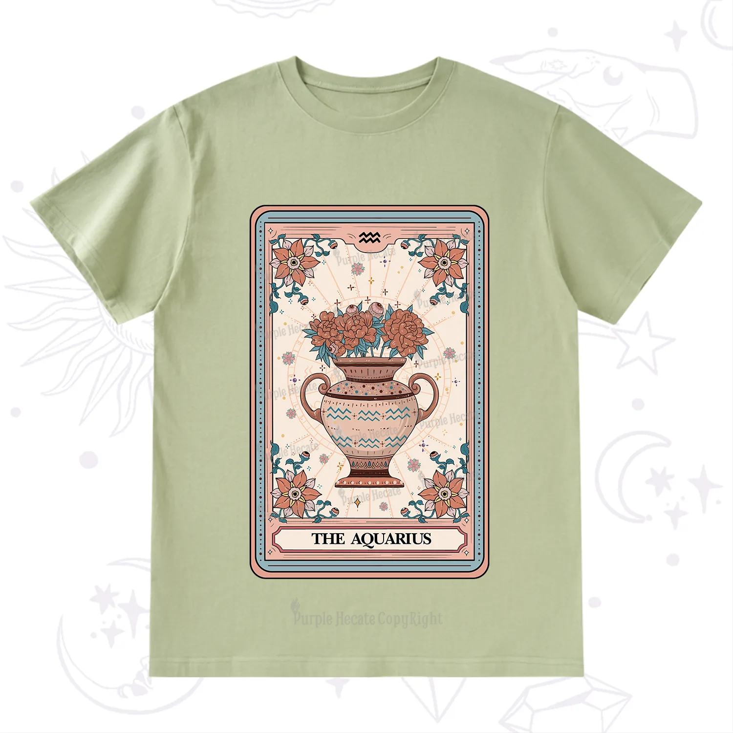 Purplehecate The Aquarius Tarot Card T-Shirt