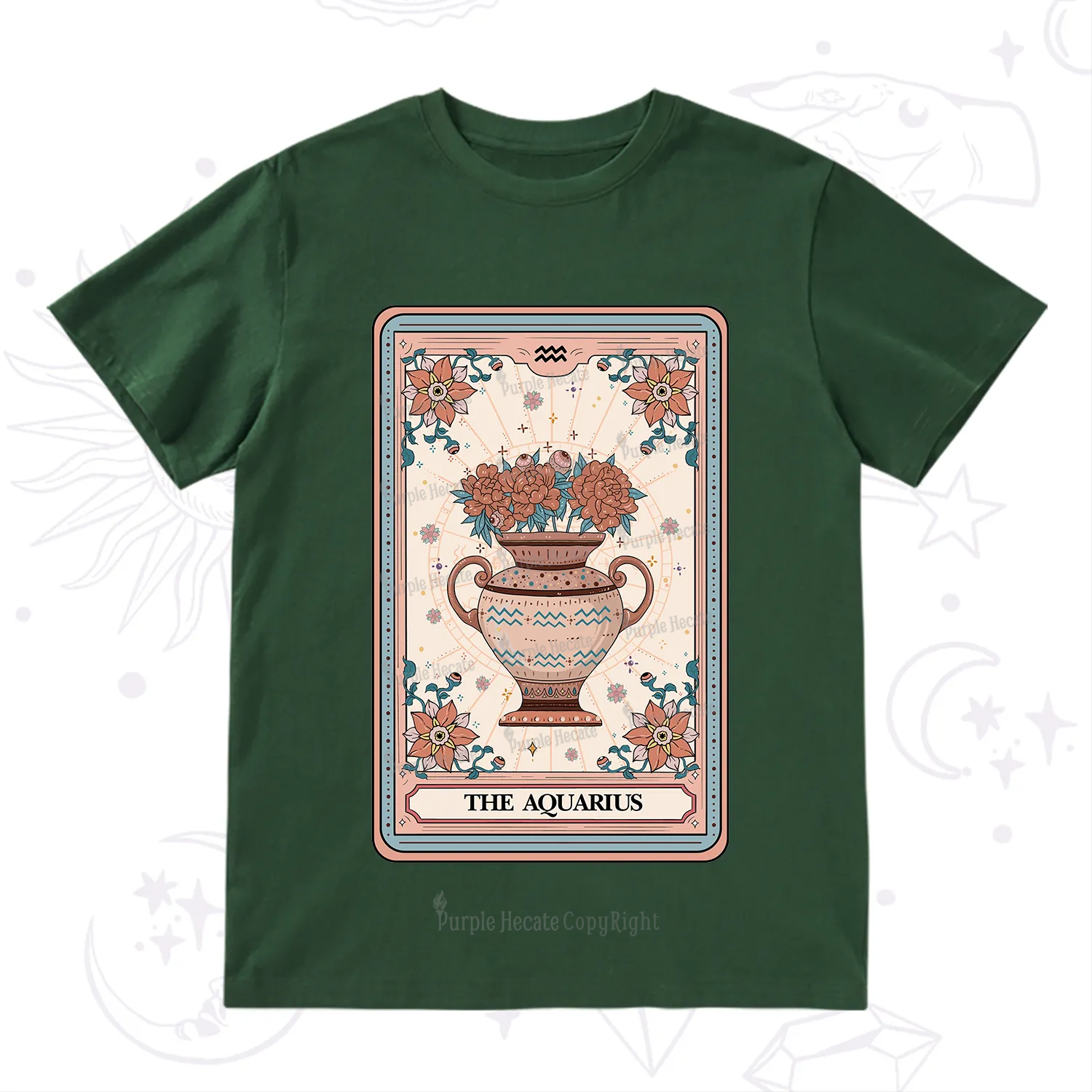 Purplehecate The Aquarius Tarot Card T-Shirt