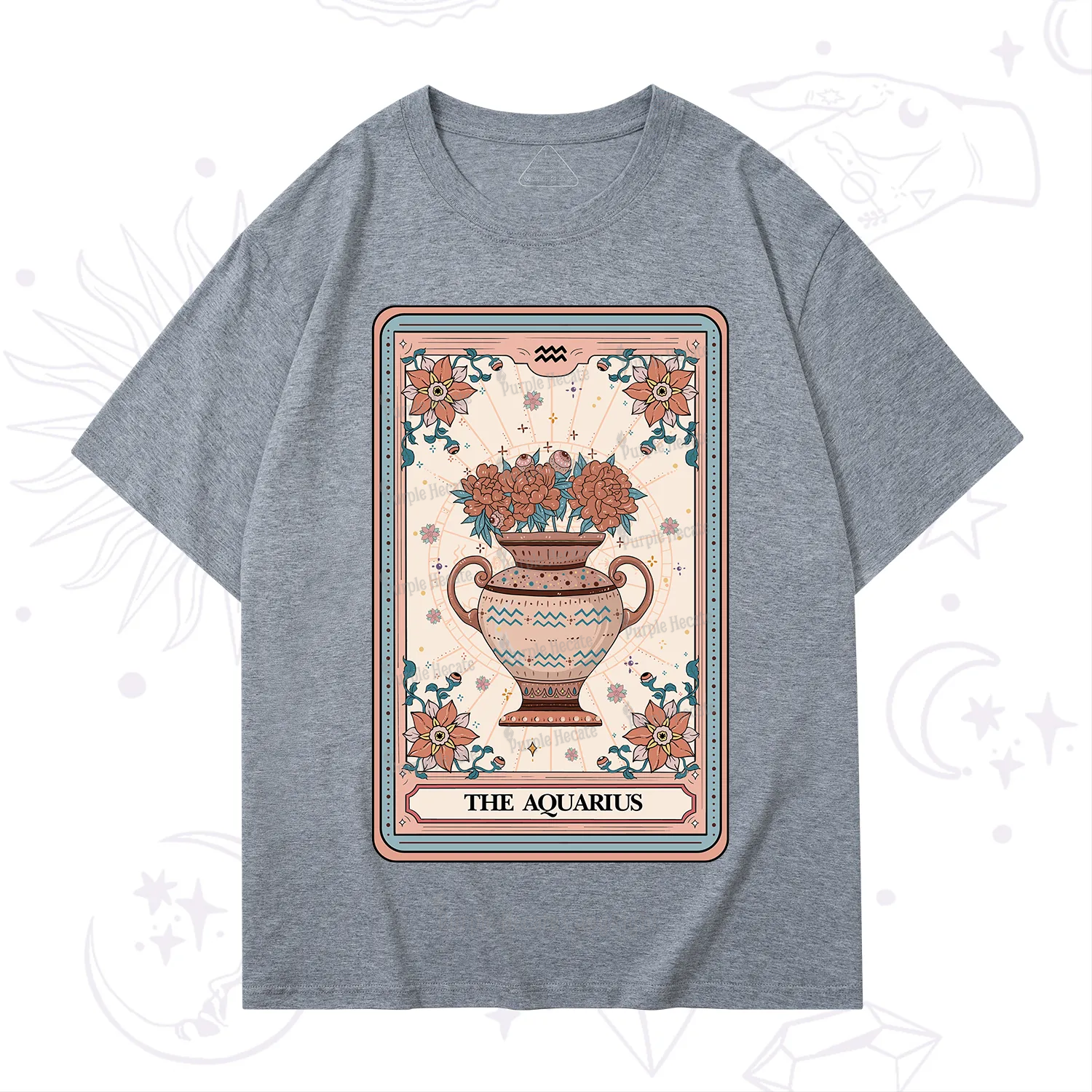 Purplehecate The Aquarius Tarot Card T-Shirt